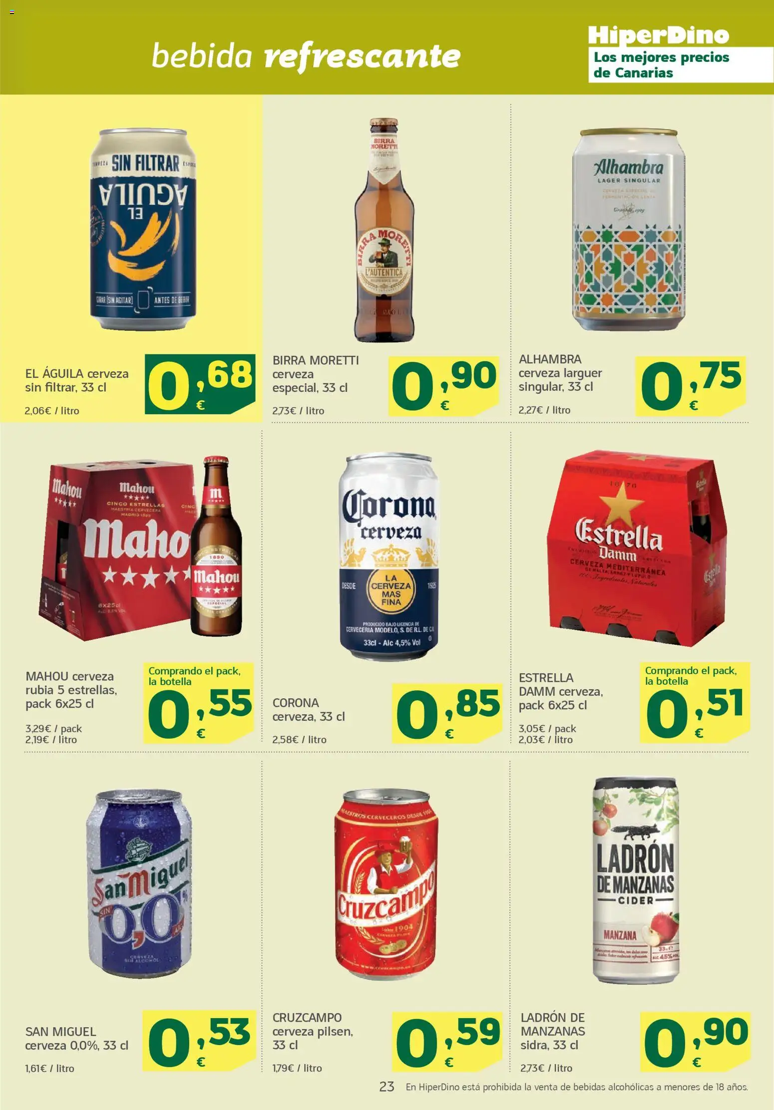 HiperDino folleto │ válido desde el 11.11.2025 | Página: 23 | Productos: Cerveza, Manzanas, Arroz, Manzana