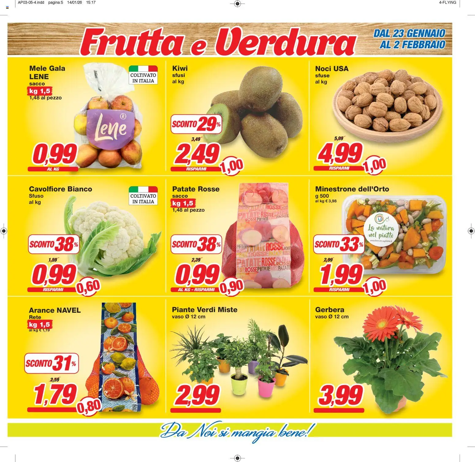Volantino Prix del 23.01.2026 | Pagina: 5 | Prodotti: Mele, Kiwi, Frutta, Noci