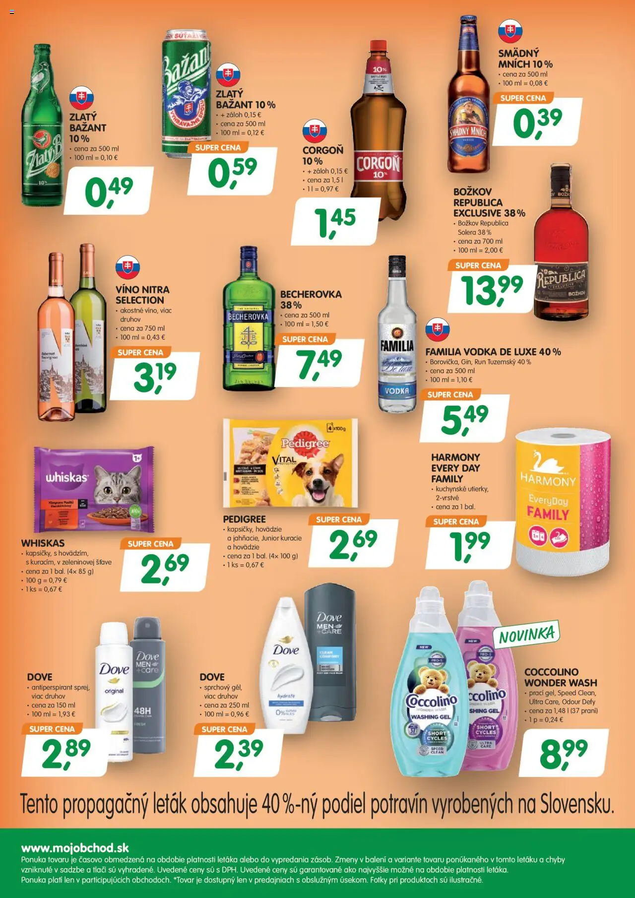 Nové Môj obchod akcie – leták je platný od 26.09.2025 | Strana: 4 | Produkty: Víno, Republica, Zlatý Bažant, Antiperspirant