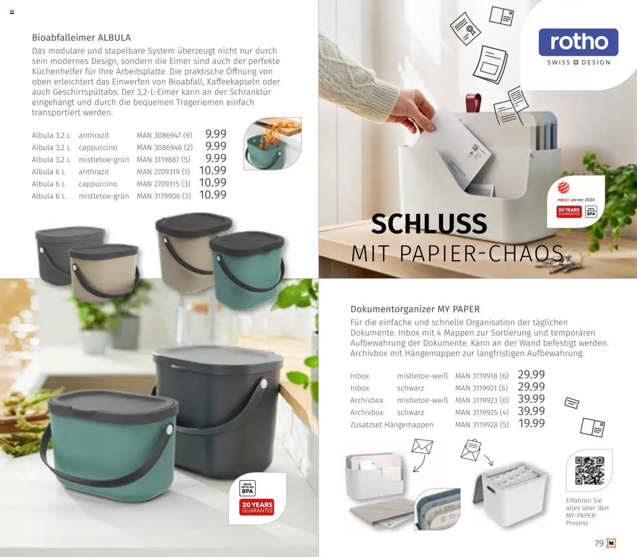Müller Haushaltskatalog – gültig ab 03.10.2025 | Seite: 79 | Produkte: Abfalleimer
