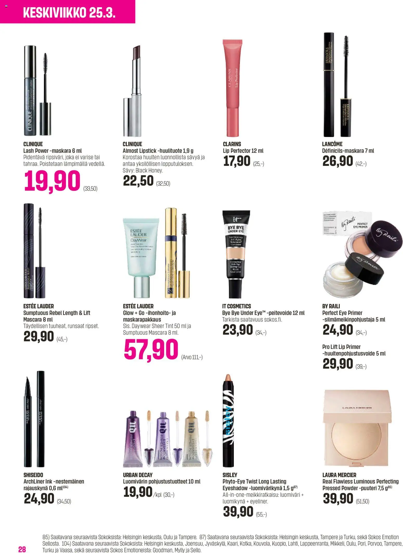 Sokos tarjoukset - Emotion 3plus1 – voimassa 25.03.2026 alkaen | Sivu: 28 | Tuotteet: Peitevoide, Luomiväri, Rajauskynä