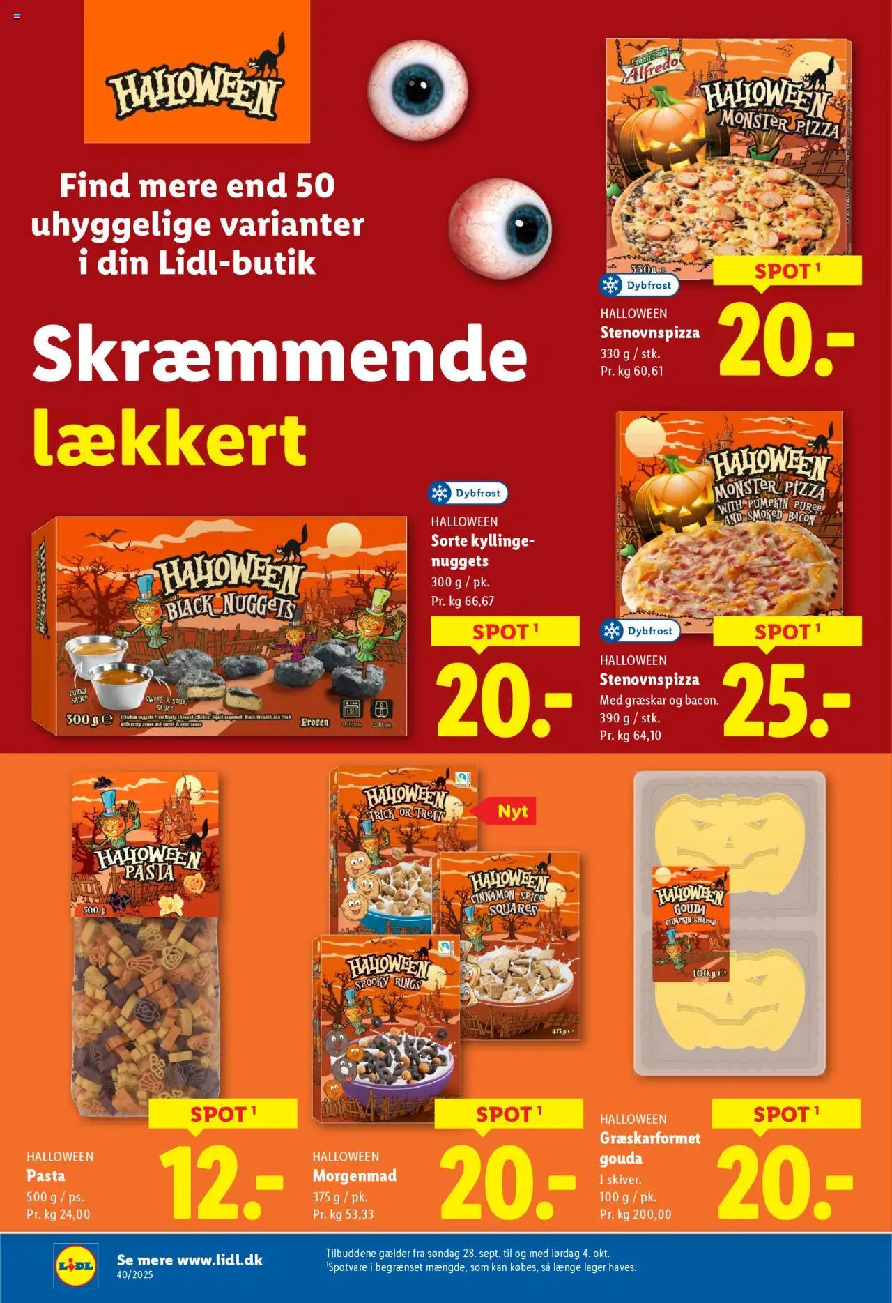 Lidl tilbudsavis – gyldig fra 28.09.2025 | Side: 14 | Produkter: Pizza, Pasta, Bacon, Søm
