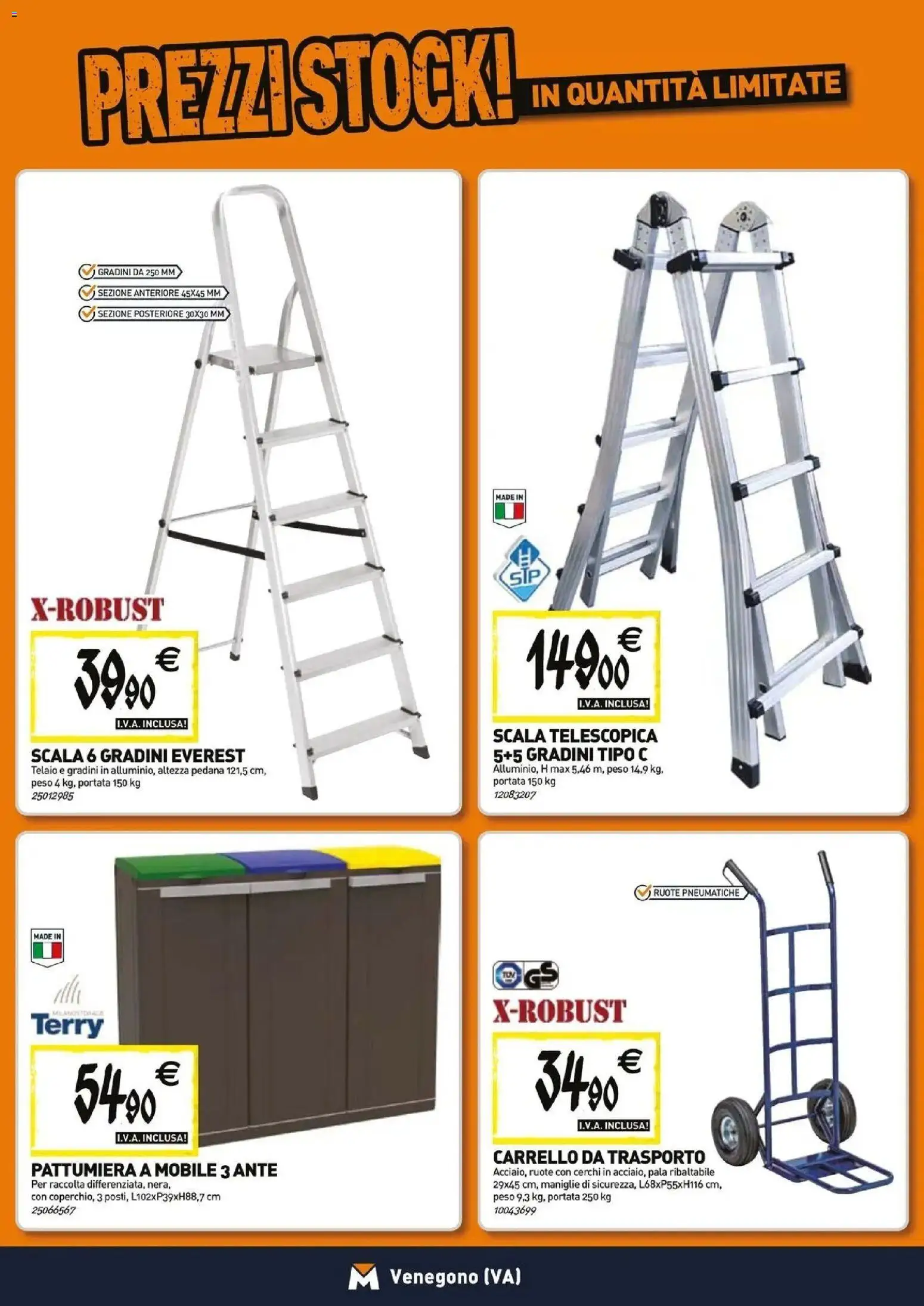 Volantino TECNOMAT del 26.03.2026 | Pagina: 13 | Prodotti: Mobile, Carrello, Scala, Pattumiera