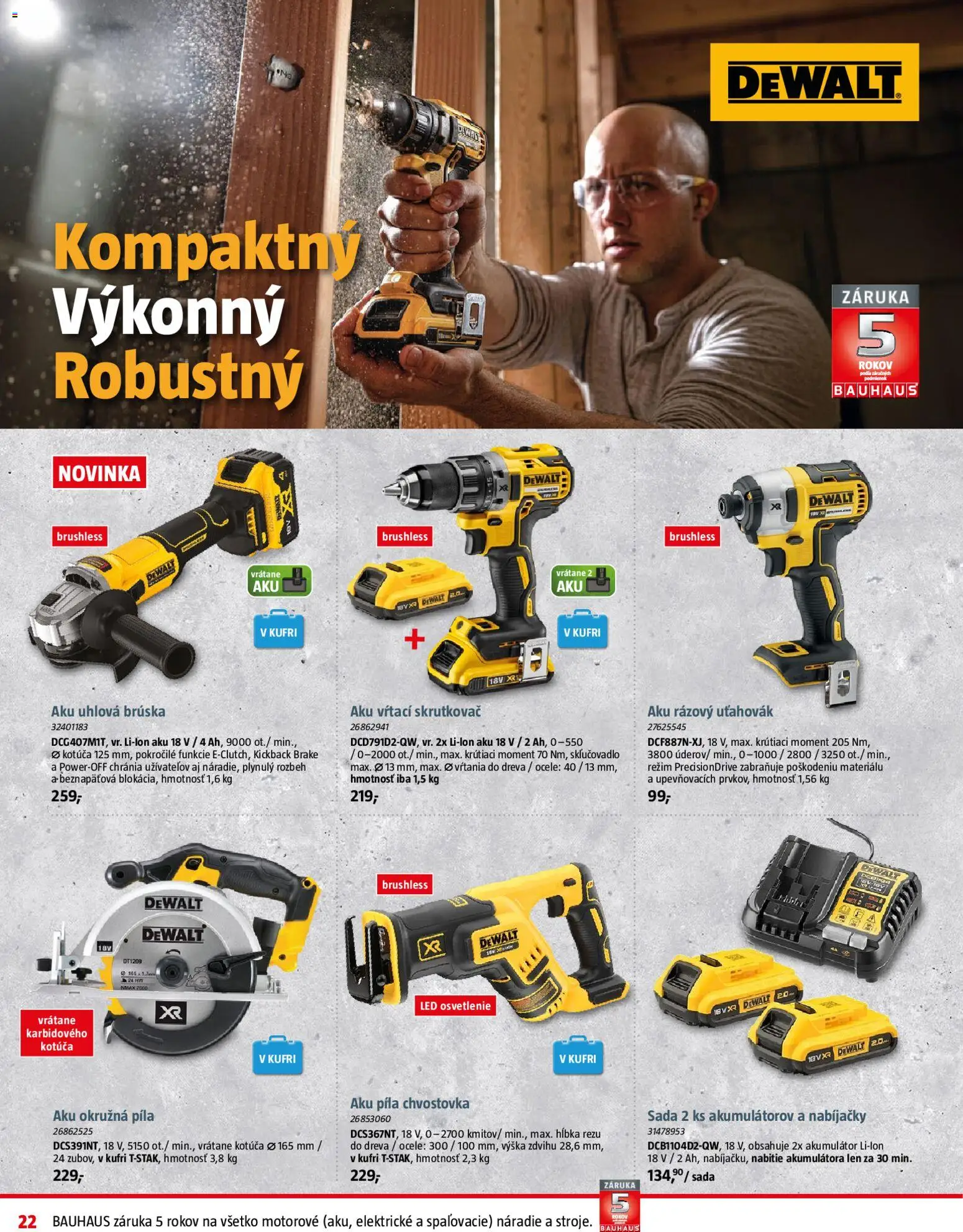 Nové Bauhaus akcie – leták je platný od 08.12.2025 | Strana: 22 | Produkty: Led osvetlenie, Osvetlenie, Aku píla, Skrutkovač