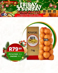 Take n Pay specials catalogue – valid from 19.12.2025 | Page: 6 | Products: Potatoes, Onions