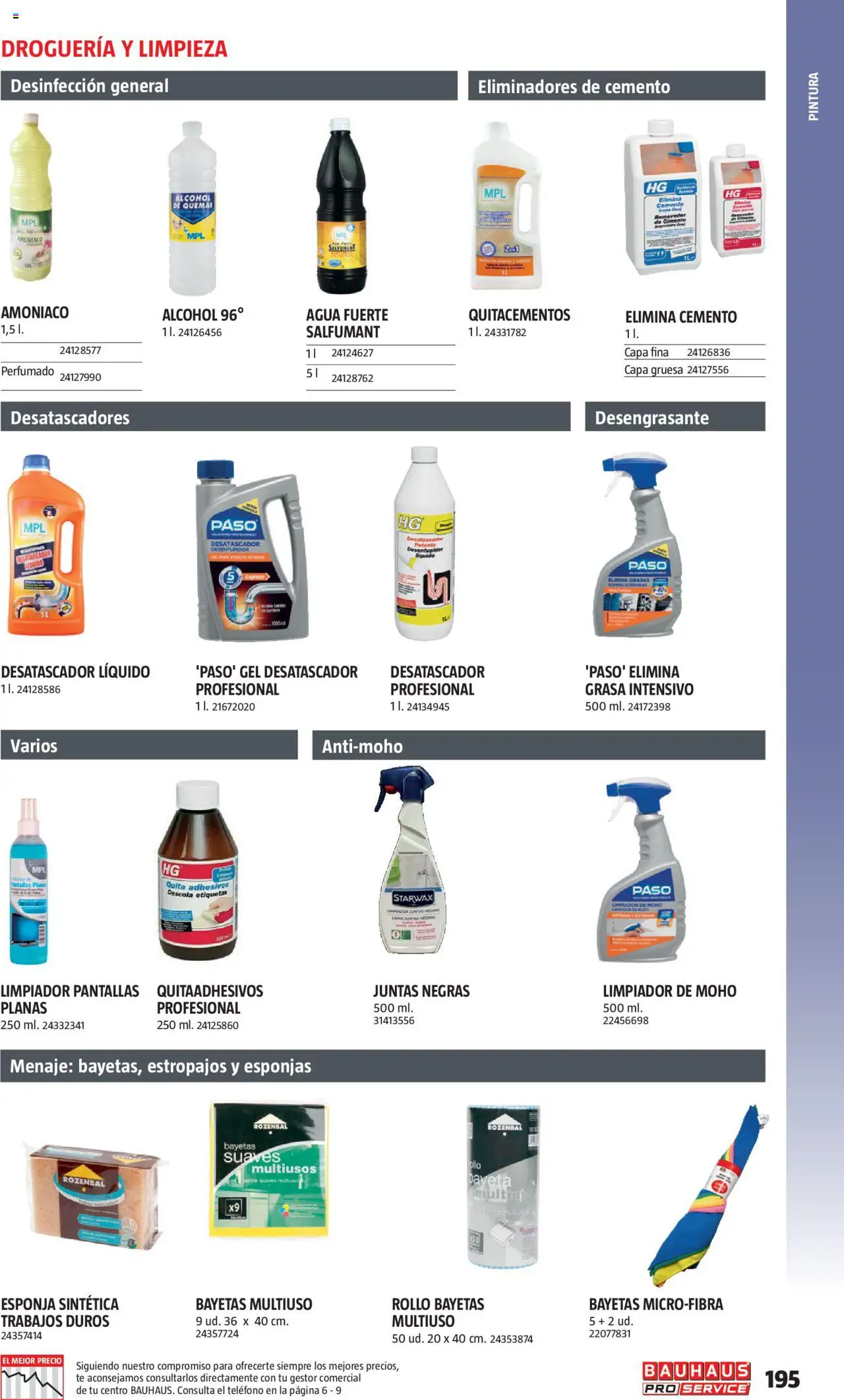 Bauhaus - ProService  │ válido desde el 24.02.2025 | Página: 195 | Productos: Esponja, General, Té, Teléfono
