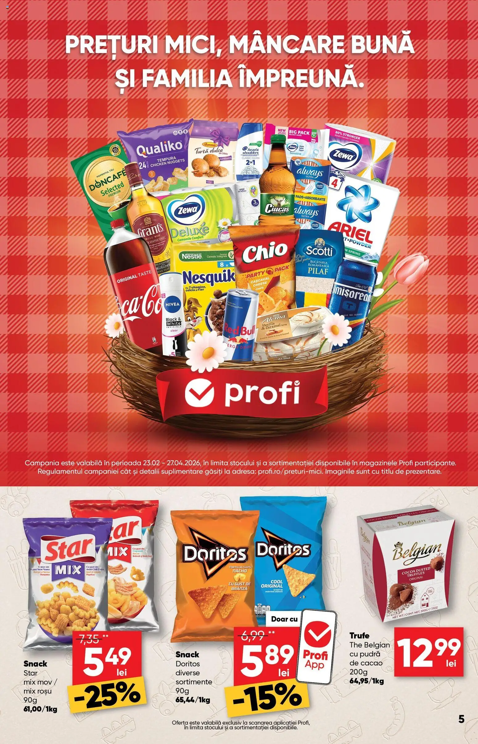 Noul catalog Profi – valabil de la 04.03.2026 | Pagină: 5 | Produse: Cașcaval, Bacon, Ketchup, Turtă dulce