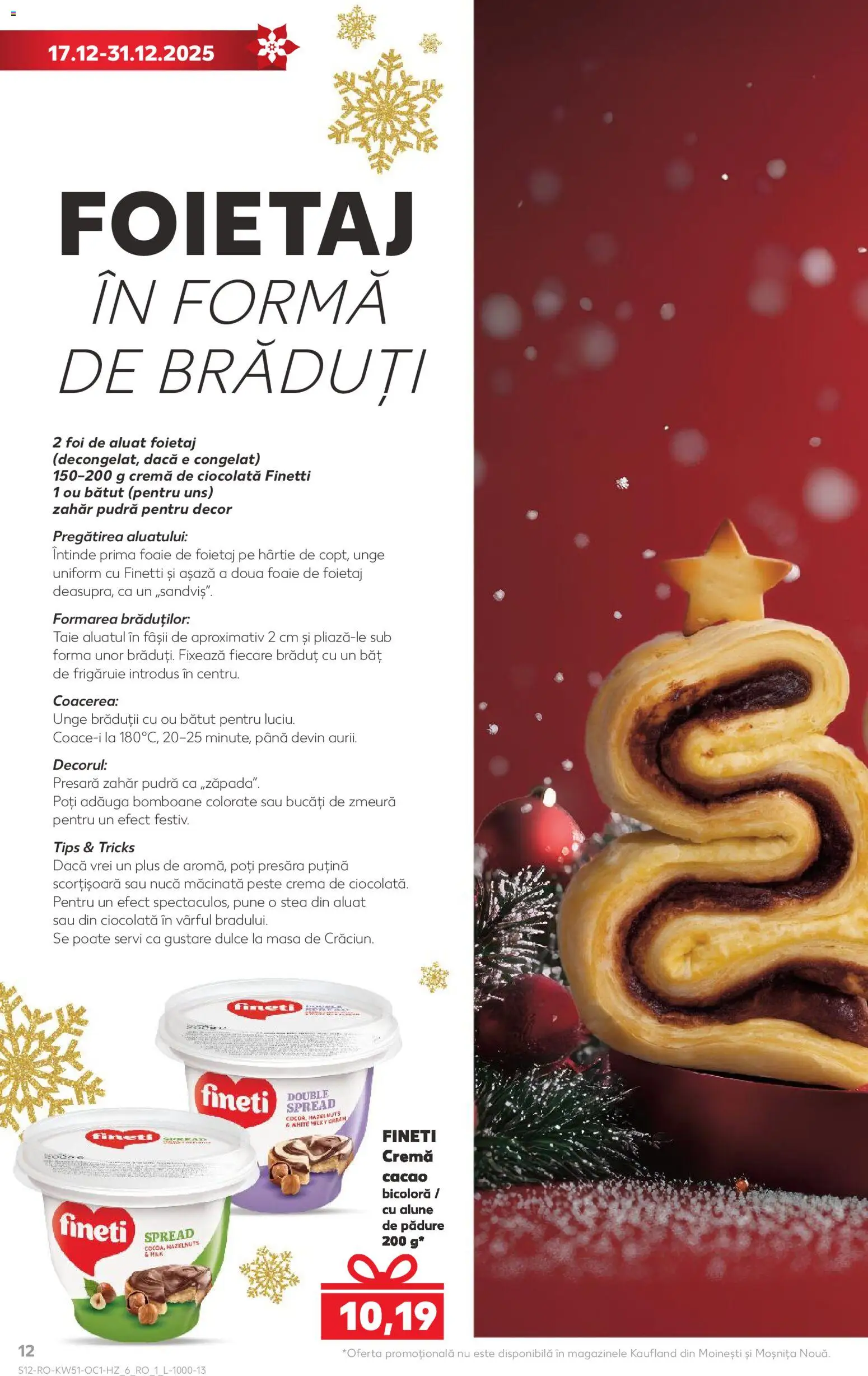 Noul catalog Kaufland – valabil de la 17.12.2025 | Pagină: 12 | Produse: Masă, Foietaj, Bomboane, Cacao