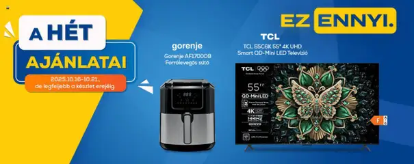 Euronics Akciós újság - amely érvényes a következő dátumtól: 16.10.2025