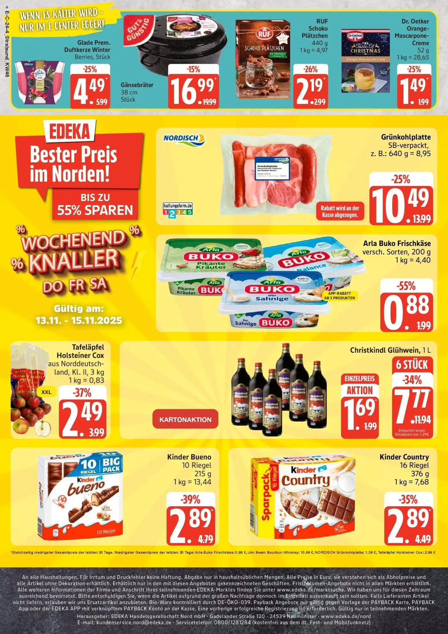 Marktkauf Prospekt Stralsund 	 – gültig ab 10.11.2025 | Seite: 24 | Produkte: Bourbon, Whiskey, Frischkase, Kinder country