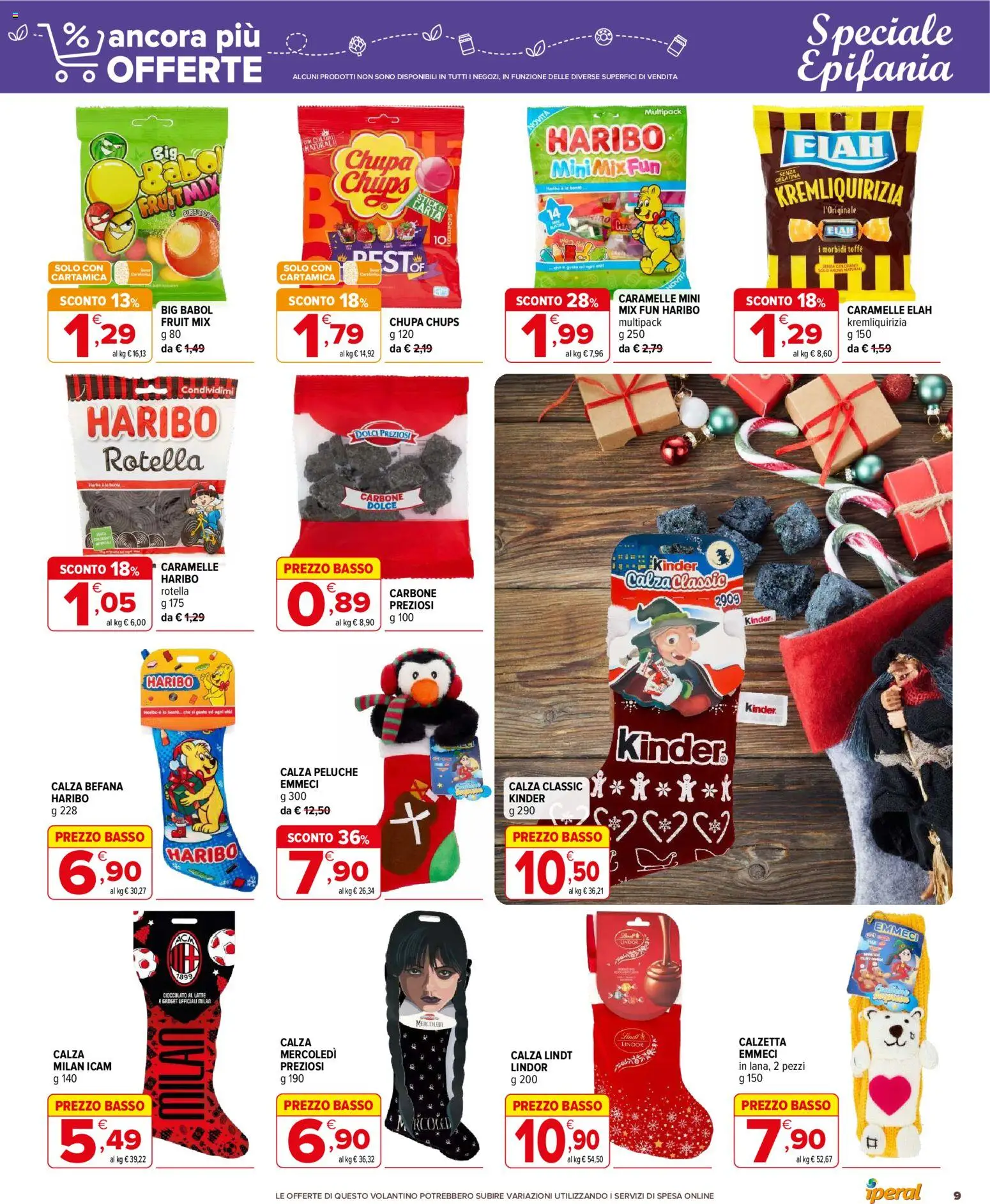 Volantino Iperal del 03.01.2026 | Pagina: 9 | Prodotti: Peluche, Caramelle