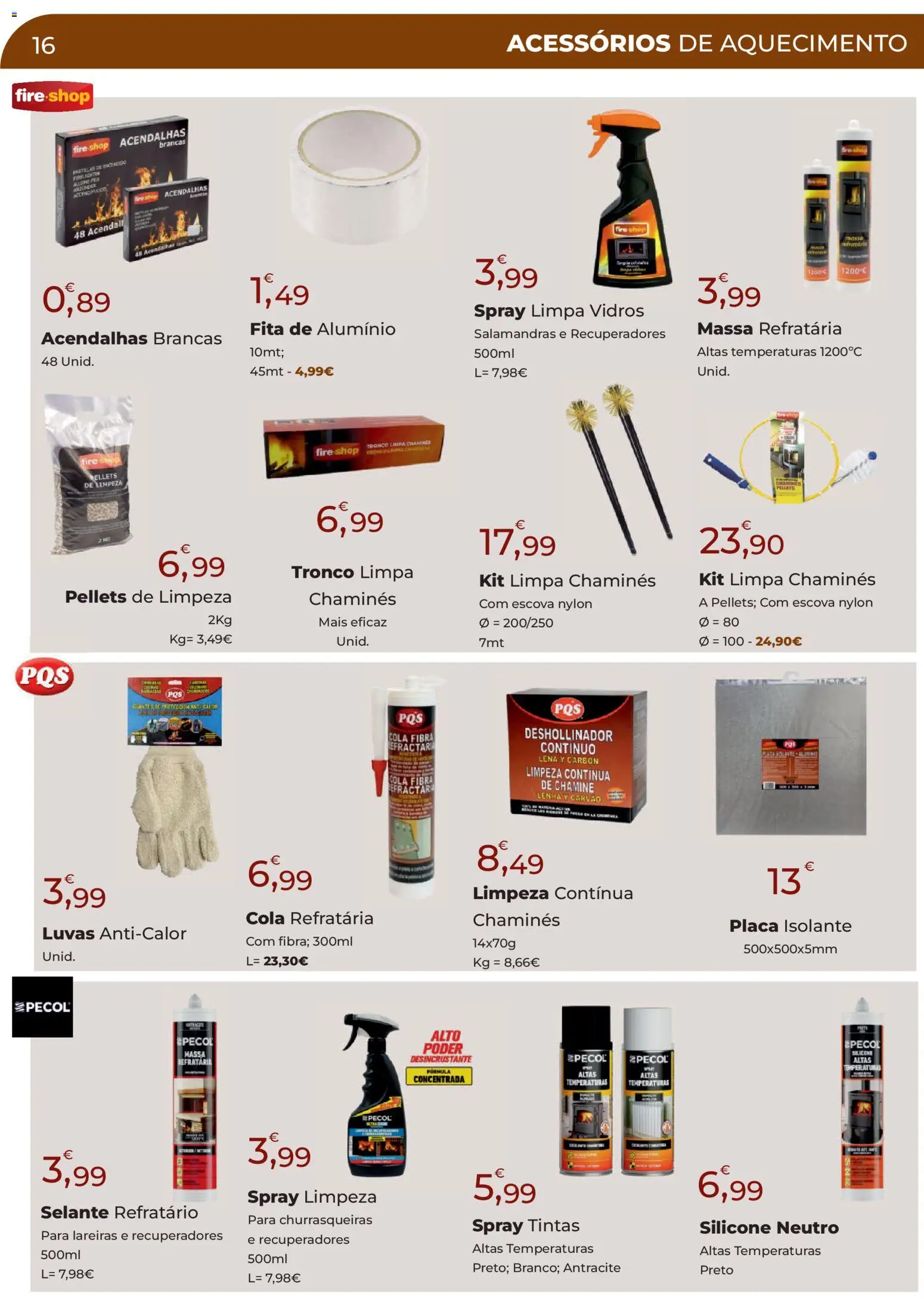 E.Leclerc Especial Aquecimento Lordelo │ válido de 20.10.2025 | Página: 16 | Produtos: Luvas, Limpa vidros, Massa