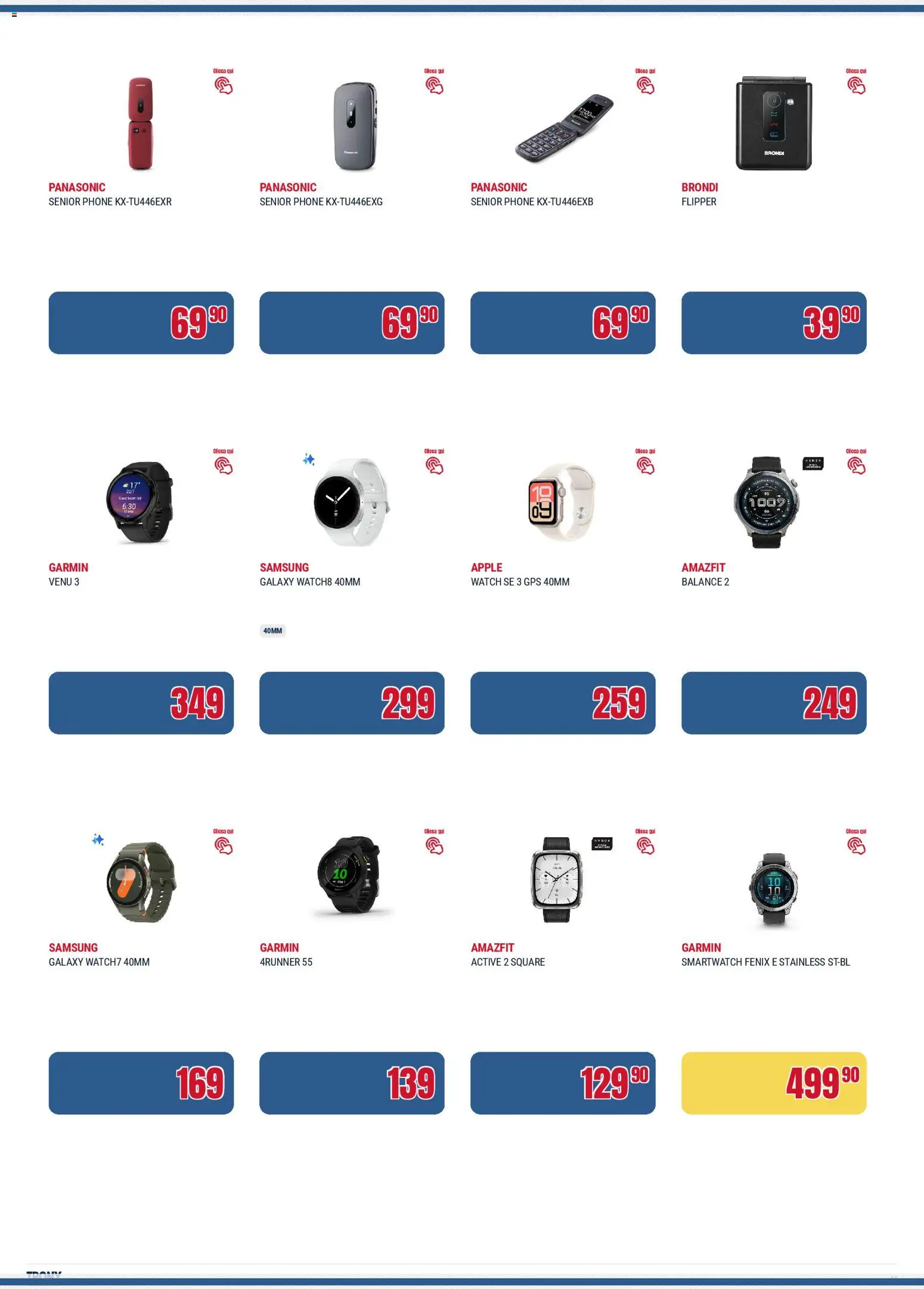 Volantino Trony del 04.12.2025 | Pagina: 11 | Prodotti: Smartwatch, Samsung
