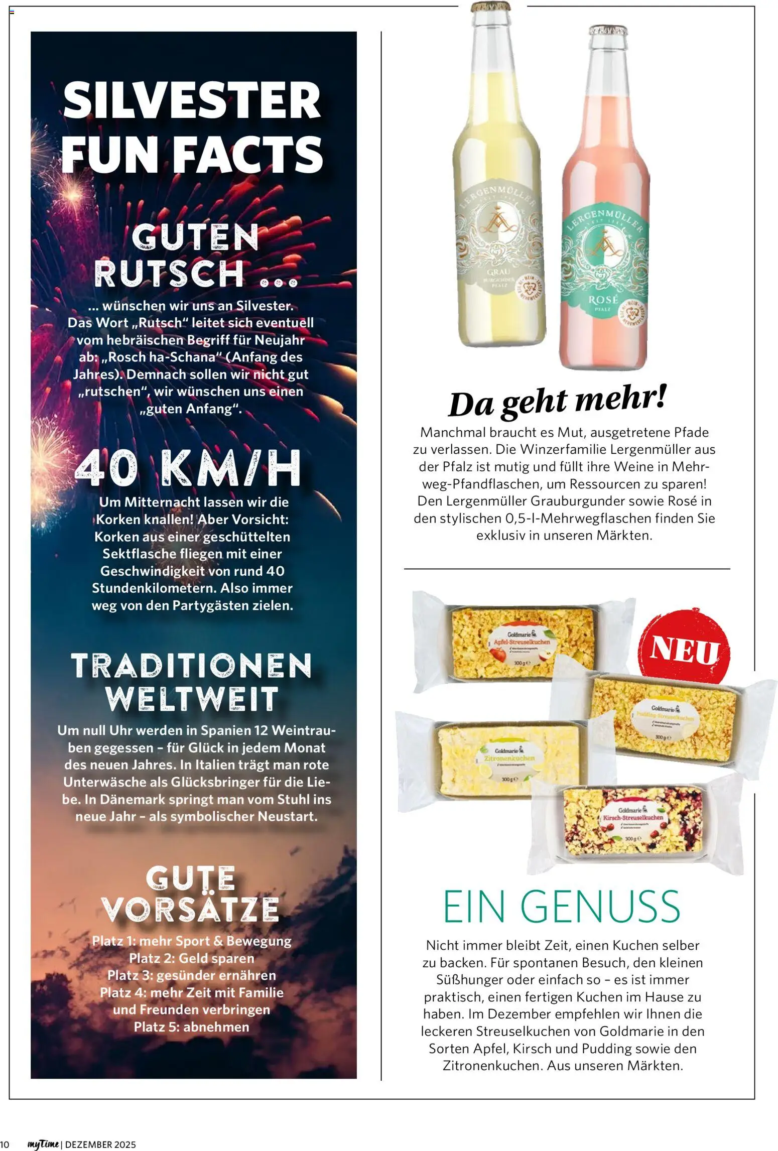 Famila Nordwest  myTime Dezember 2025 – gültig ab 01.12.2025 | Seite: 10 | Produkte: Stuhl, Pudding, Unterwäsche, Kuchen