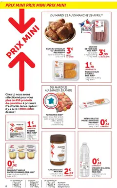 Hyper U - Prévisualisation de Hyper U - Les prix bas de la semaine valide à partir de 21.04.2026 | Page: 6 | Produits: Café, Chocolat, Saucisse, Porc