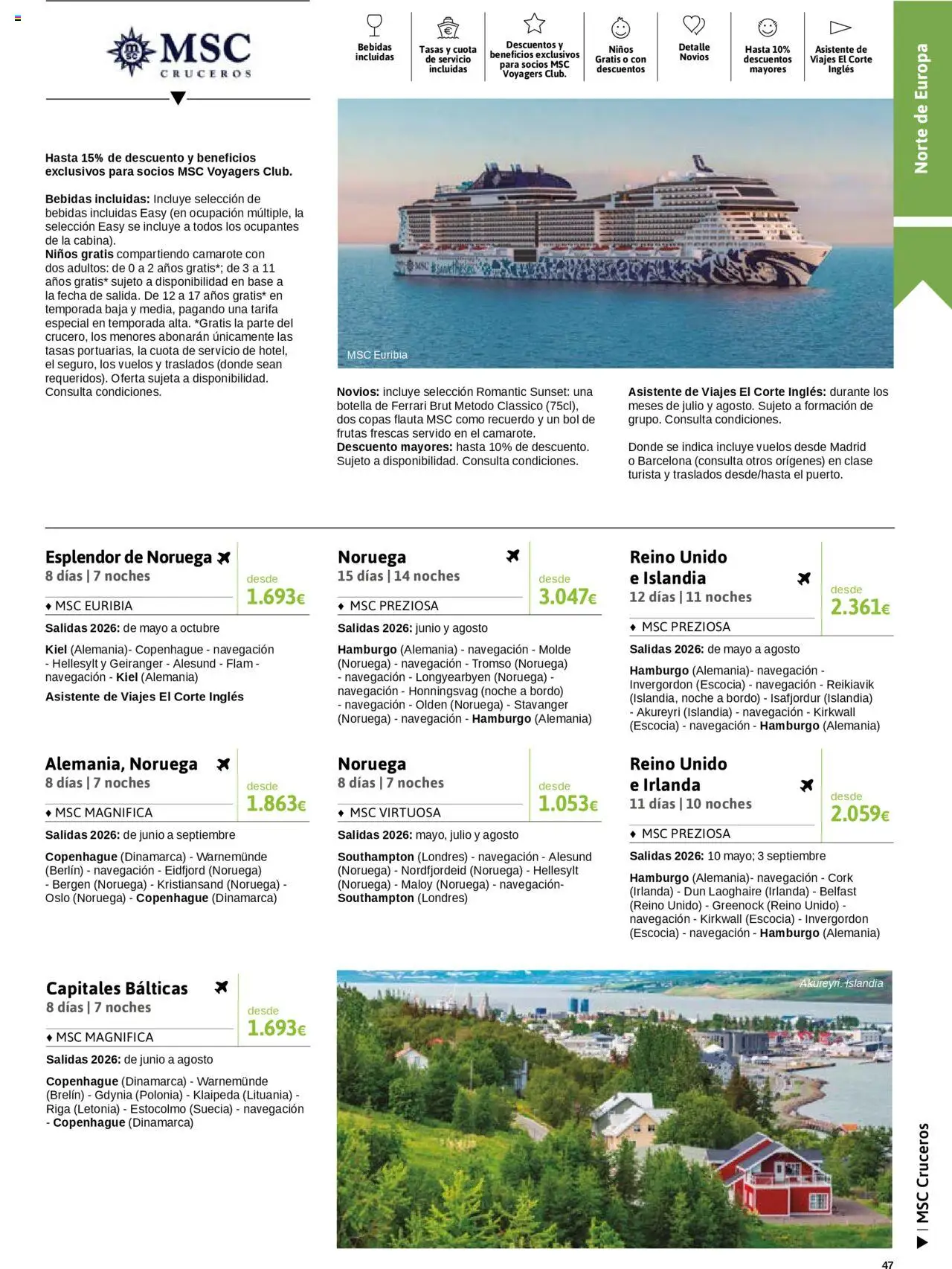 Viajes El Corte Inglés - Crucero Fantástico │ válido desde el 16.09.2025 | Página: 47 | Productos: Navegación