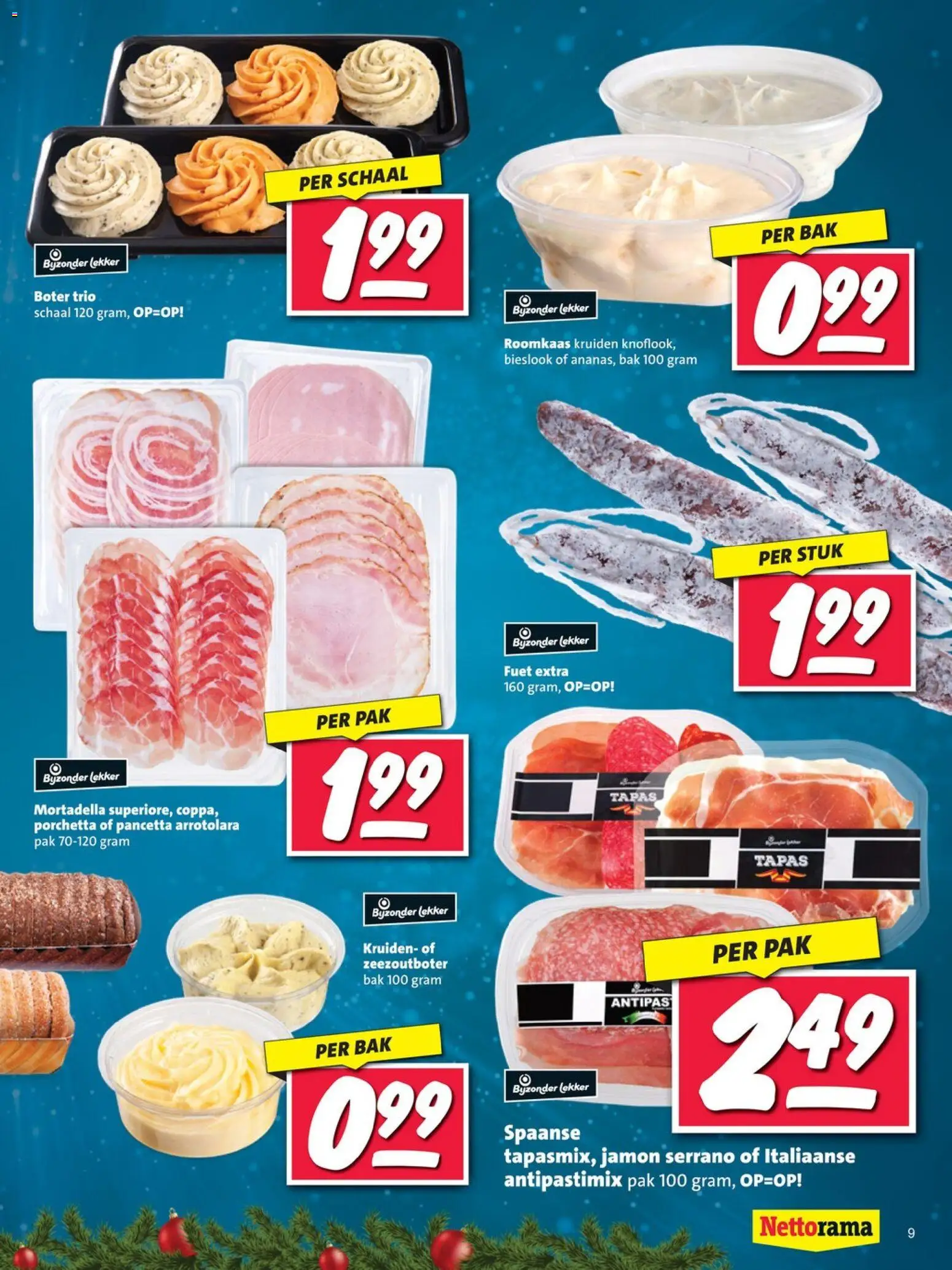 {H1} | Pagina: 9 | Producten: Boter, Schaal, Roomkaas, Tortazsele