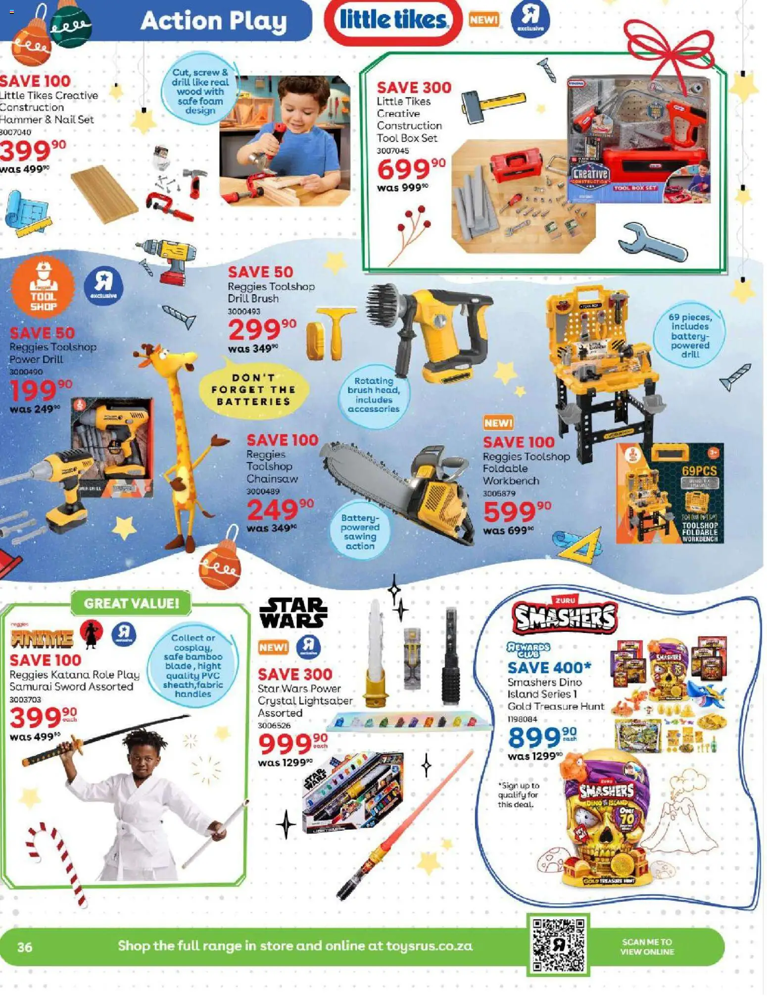 New Toys R Us catalogue – valid from 23.10.2025 | Page: 36 | Products: Drill, Chainsaw, Brush, Foam