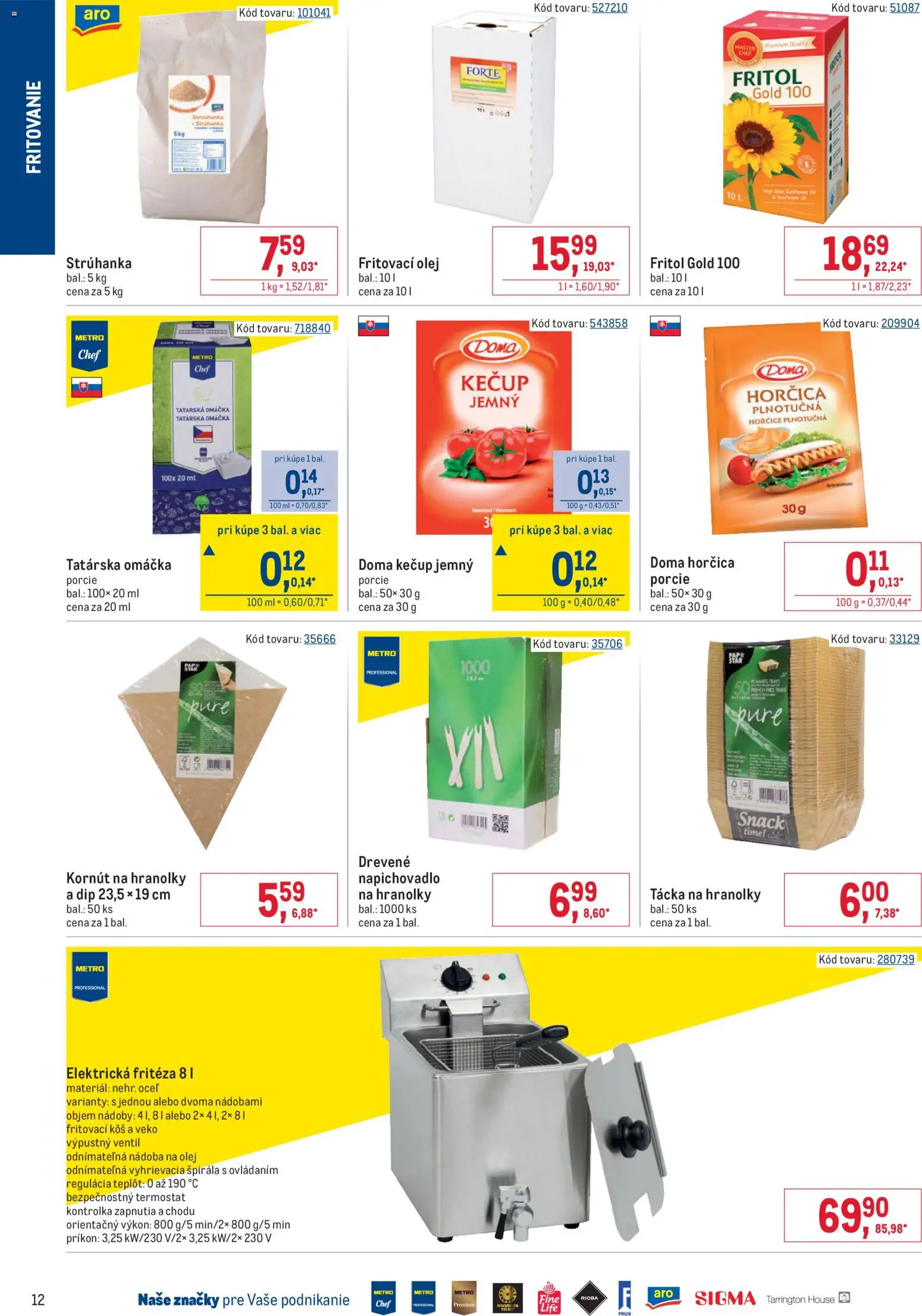 Nové Metro akcie – leták je platný od 19.11.2025 | Strana: 12 | Produkty: Fritéza, Ventil, Termostat, Kečup