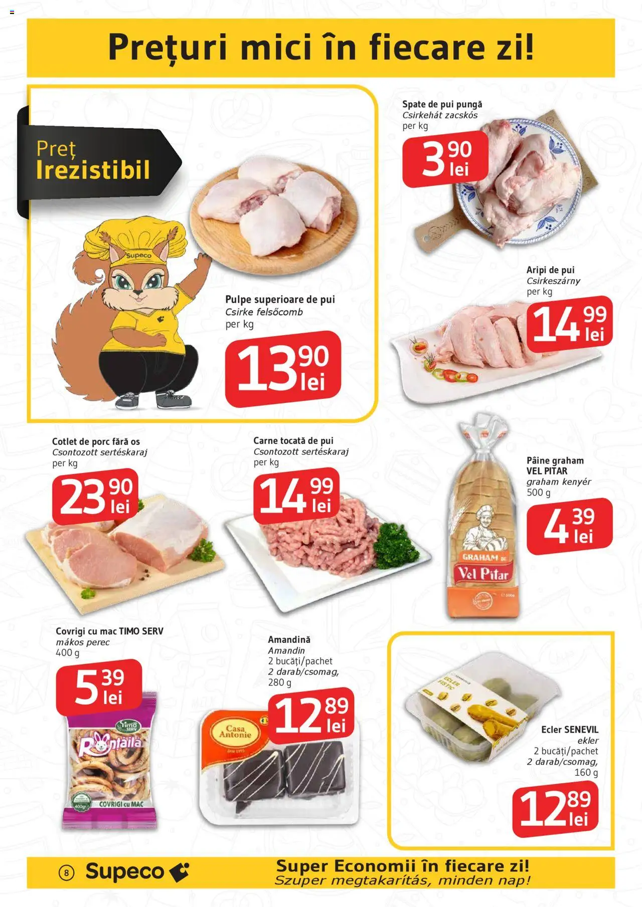 Catalog Supeco Bilingv – valabil de la 21.08.2025 | Pagină: 8 | Produse: Kedi Oyun Alanları, Mici, Fistic, Carne tocată