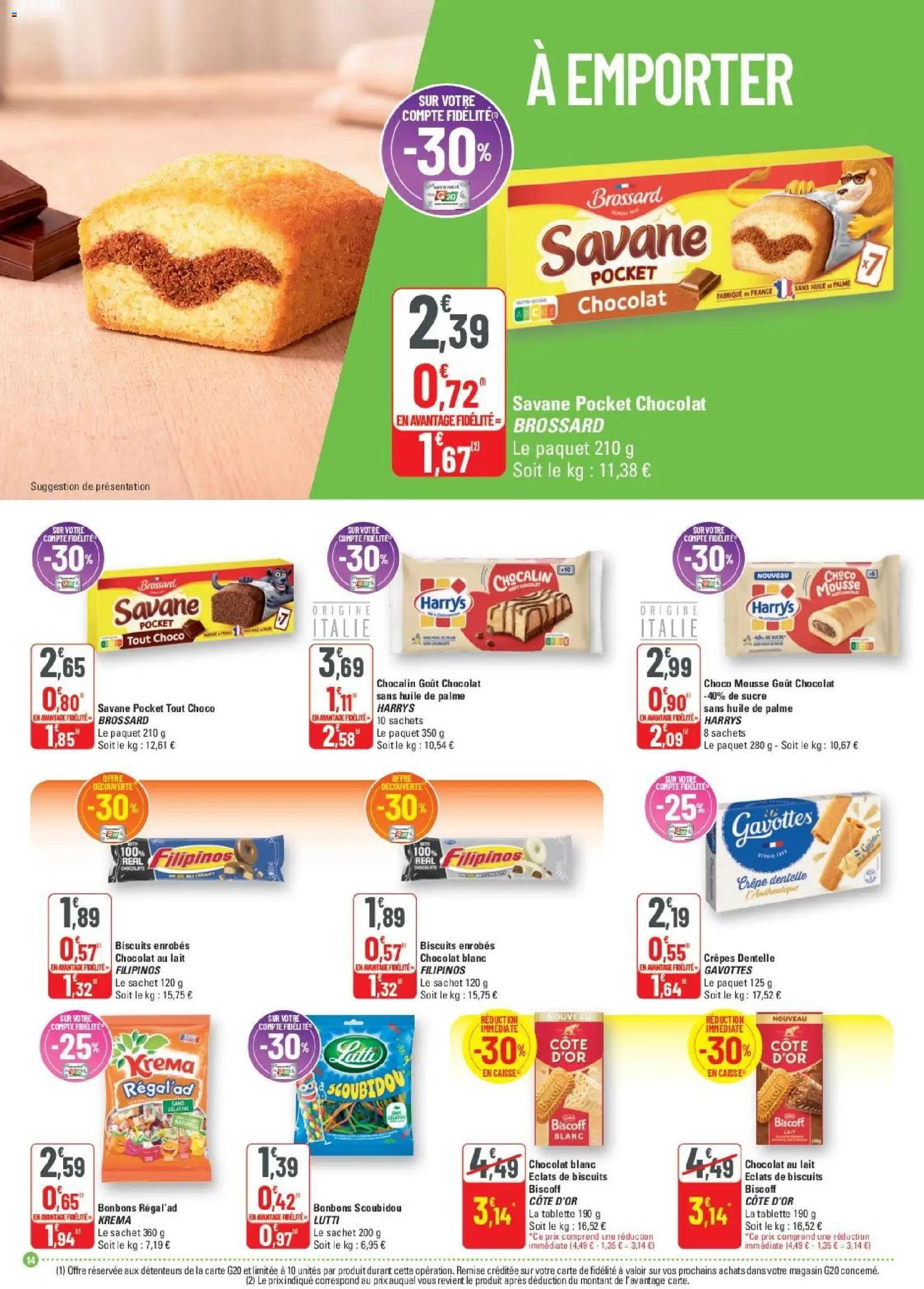 {H1} | Page: 14 | Produits: Sucre, Lait, Chocolat, Bonbons