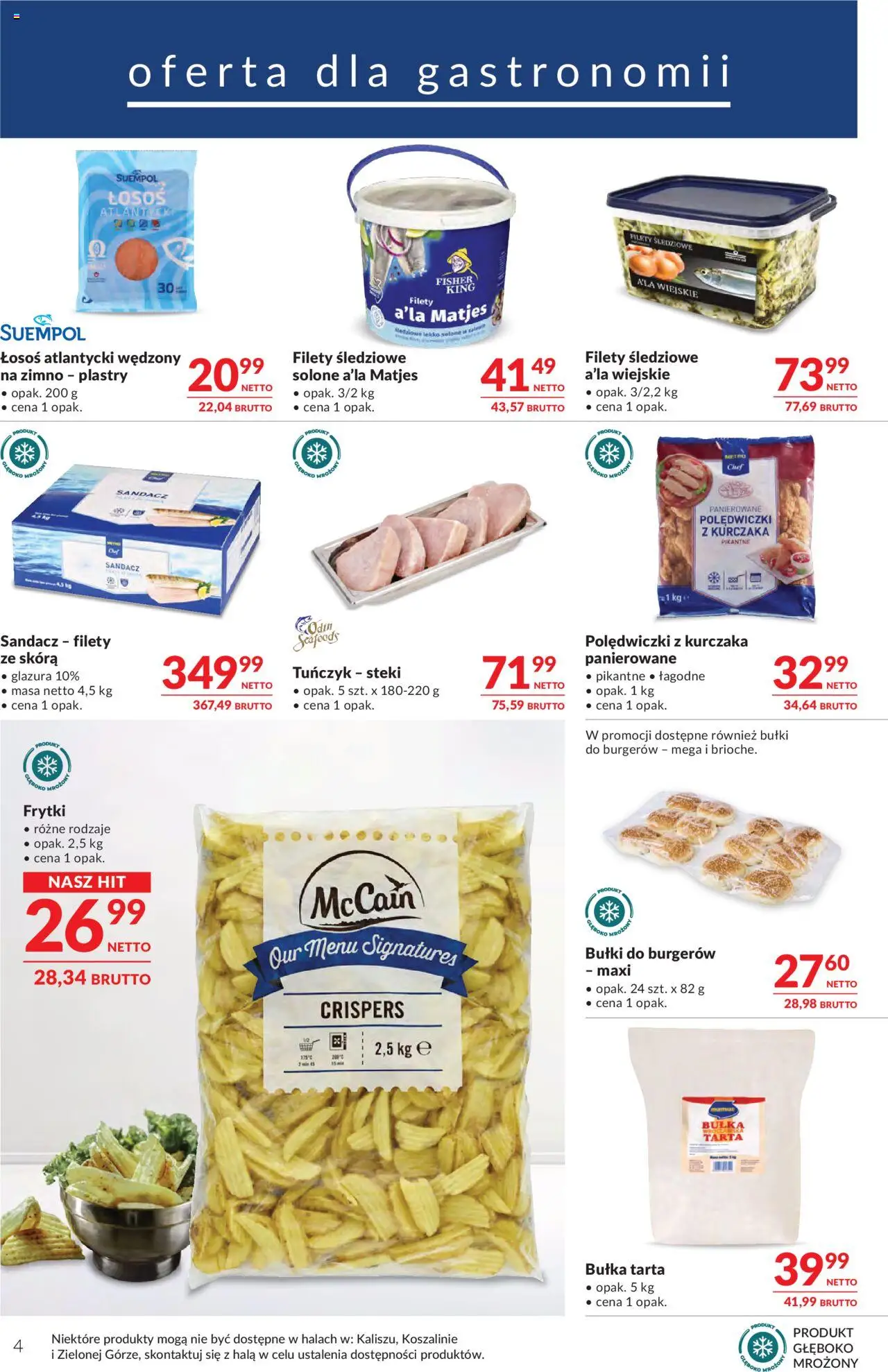 Makro Gazetka - Oferta dla gastronomii od 14.10.2025 | Strona: 4 | Produkty: Bułka tarta, Sandacz, Tuńczyk, Bułka