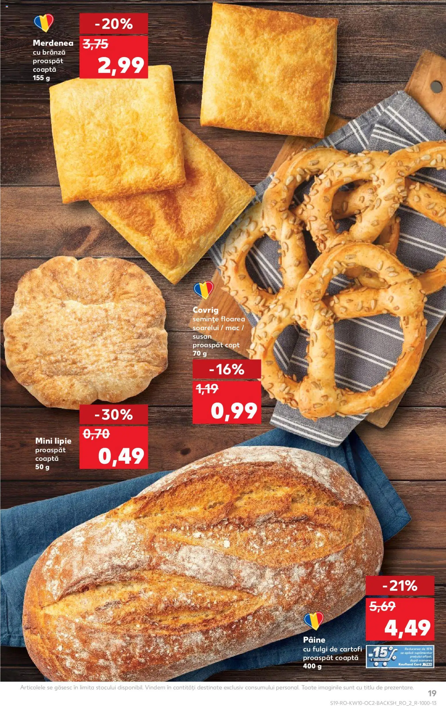 Noul catalog Kaufland – valabil de la 04.03.2026 | Pagină: 19 | Produse: Semințe, Pâine, Cartofi, Bant