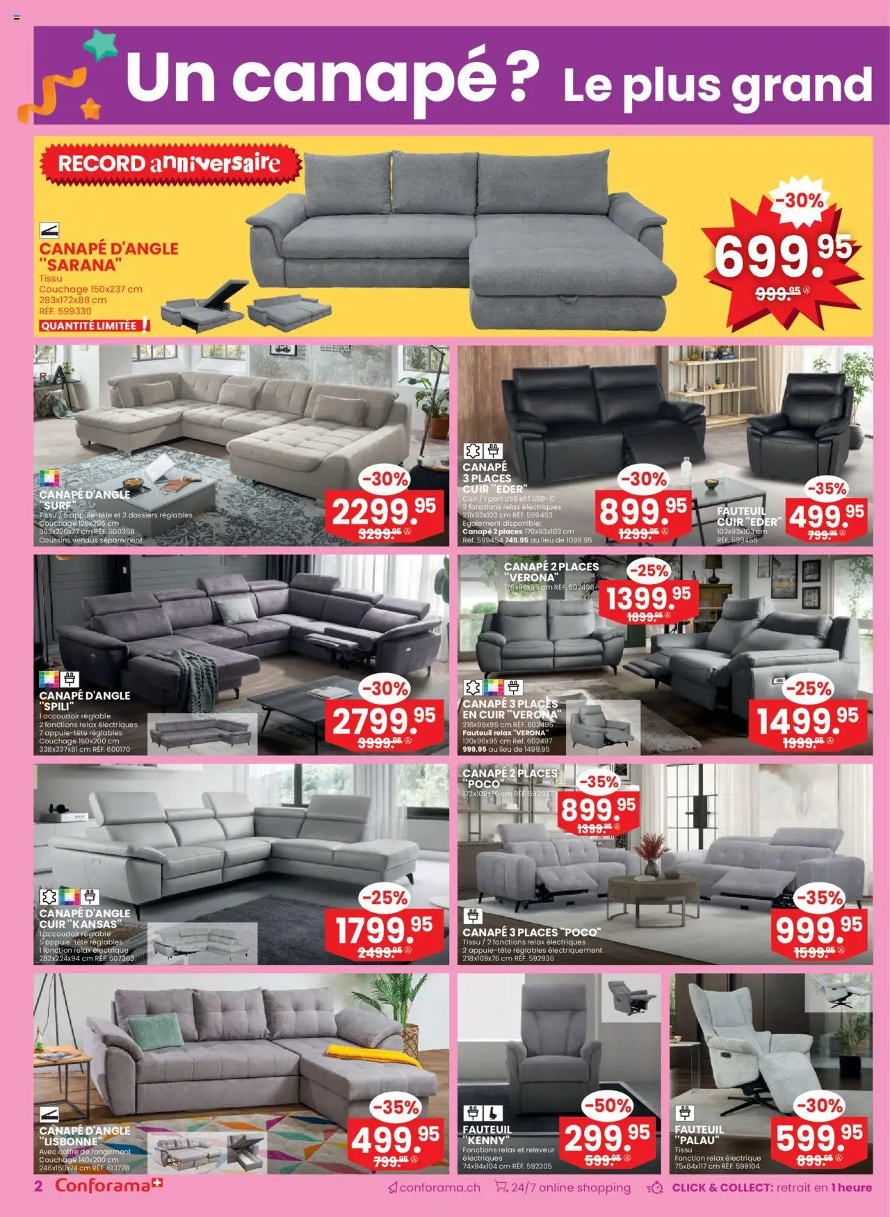 Conforama Aktionen FR – gültig ab 10.09.2025 | Seite: 2 | Produkte: Usb