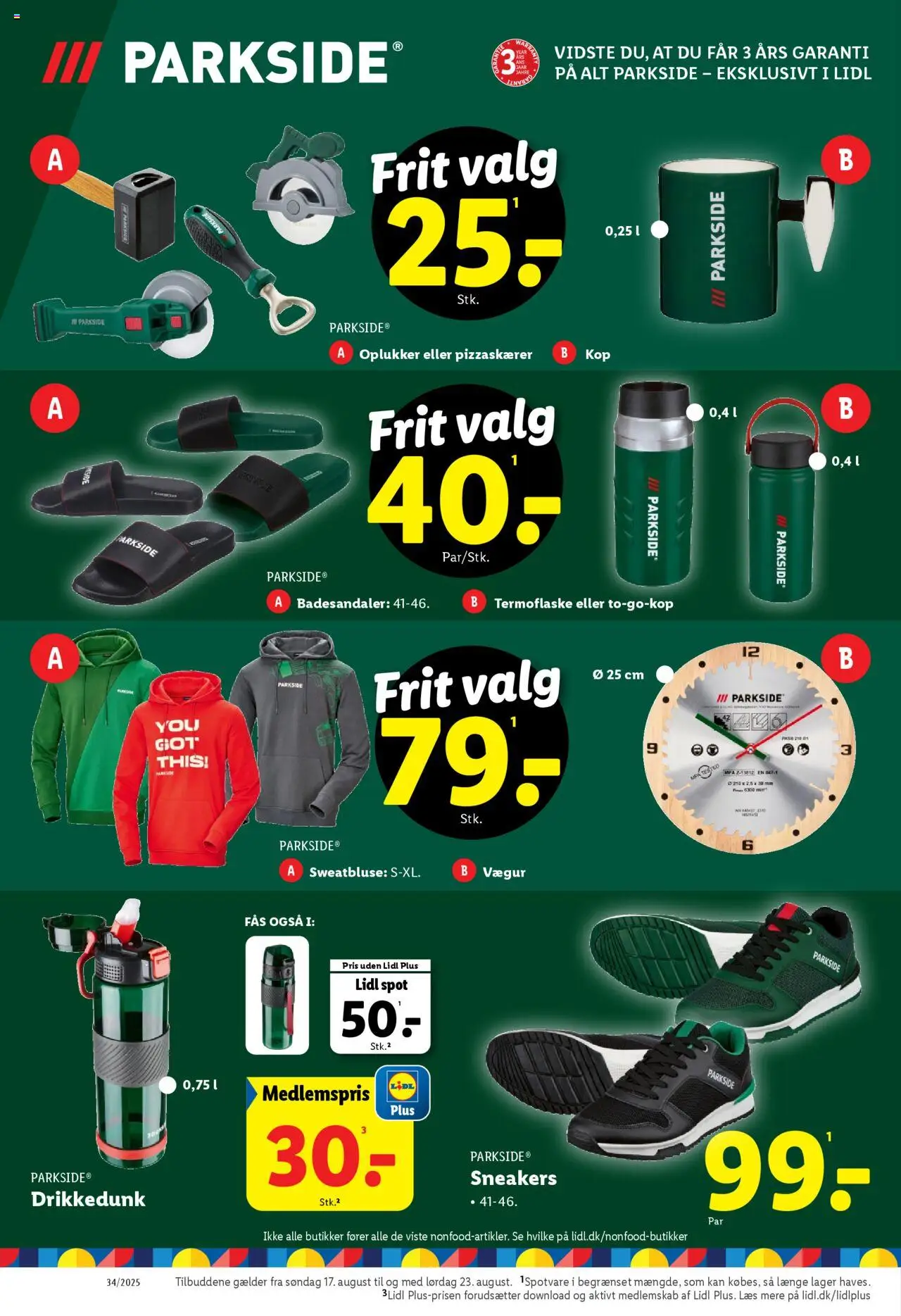 Lidl Tilbudsavis gyldig fra 17.08.2025 | Side: 16 | Produkter: Sneakers, Søm, Badesandaler