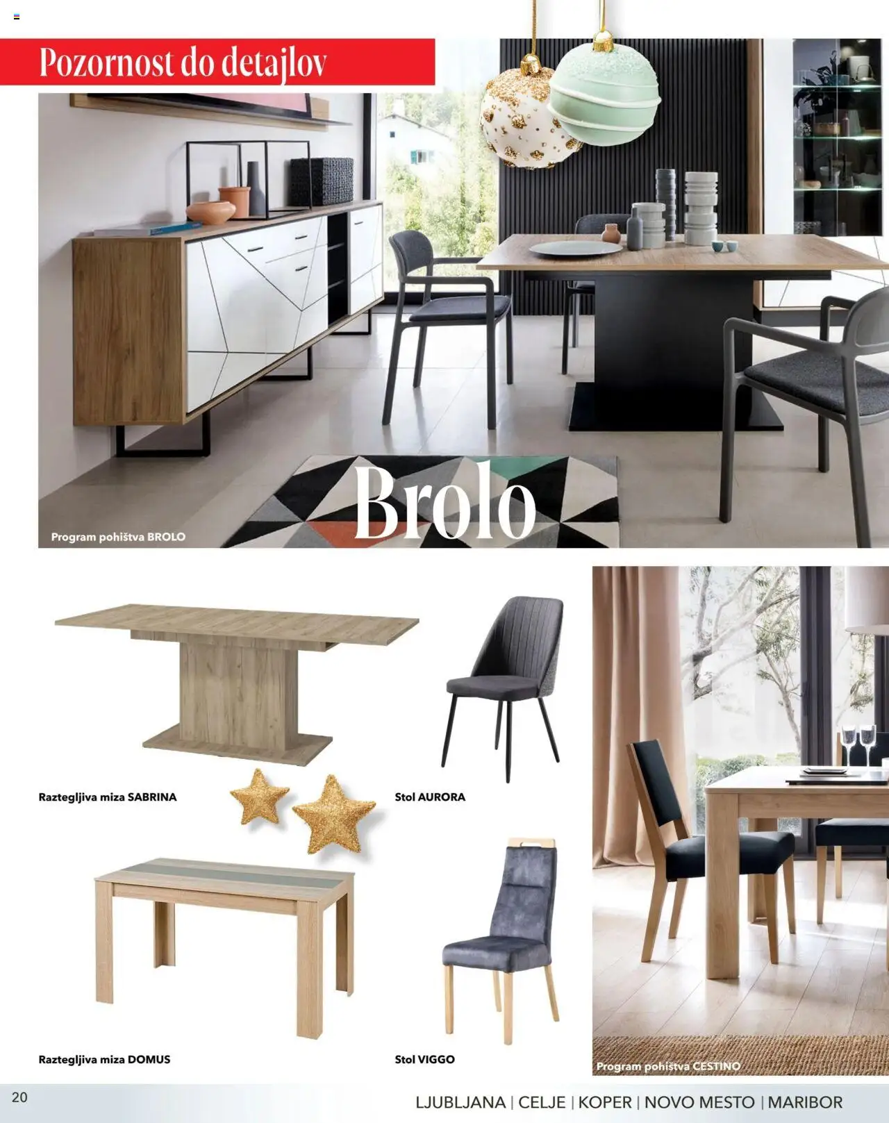 Harvey Norman katalog praznična jedilnica │ velja od 07.12.2023 | Stran: 20 | Izdelki: Miza, Stol