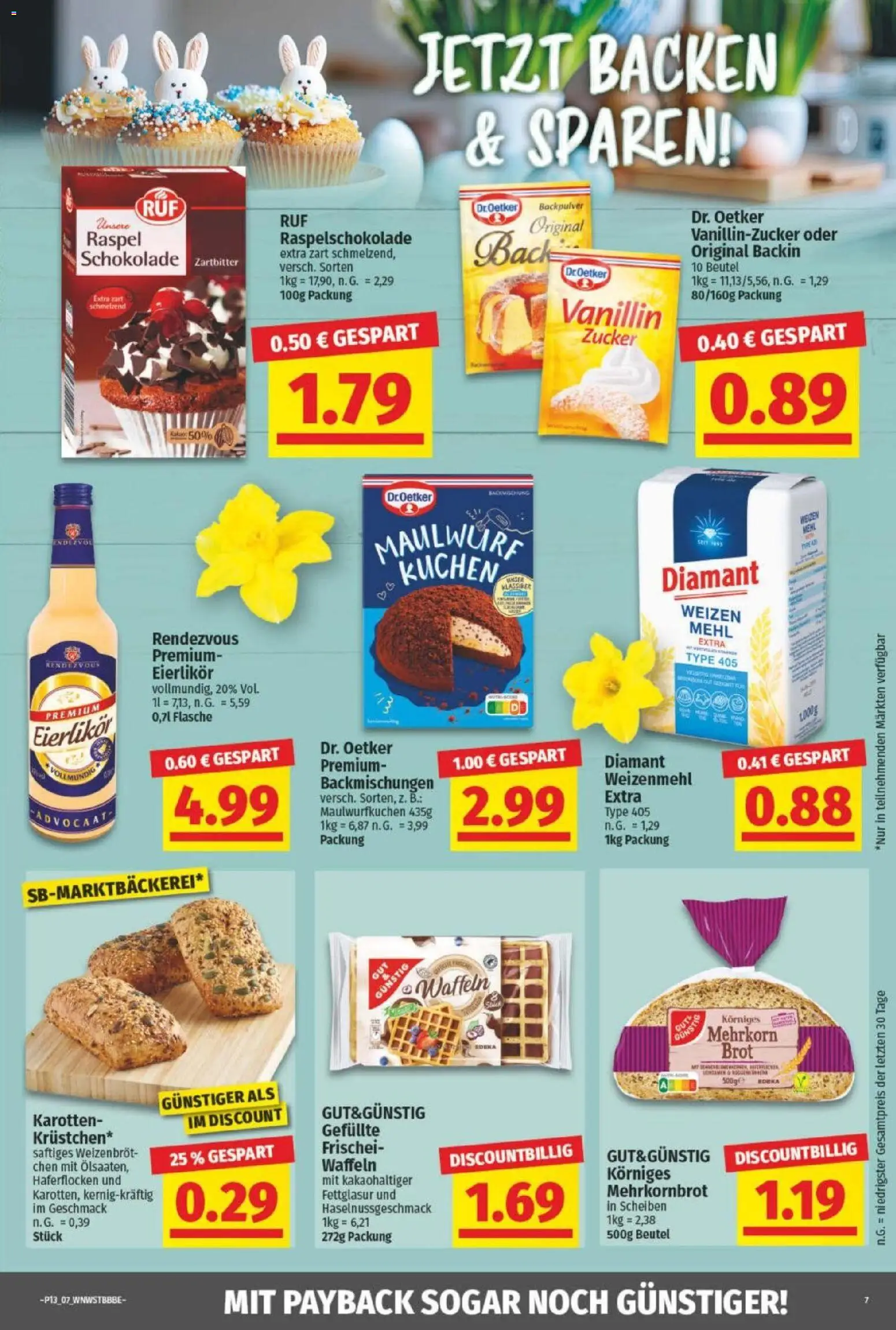 NP Discount Prospekt – gültig ab 23.03.2026 | Seite: 7 | Produkte: Mehl, Weizenmehl, Waffeln, Zucker