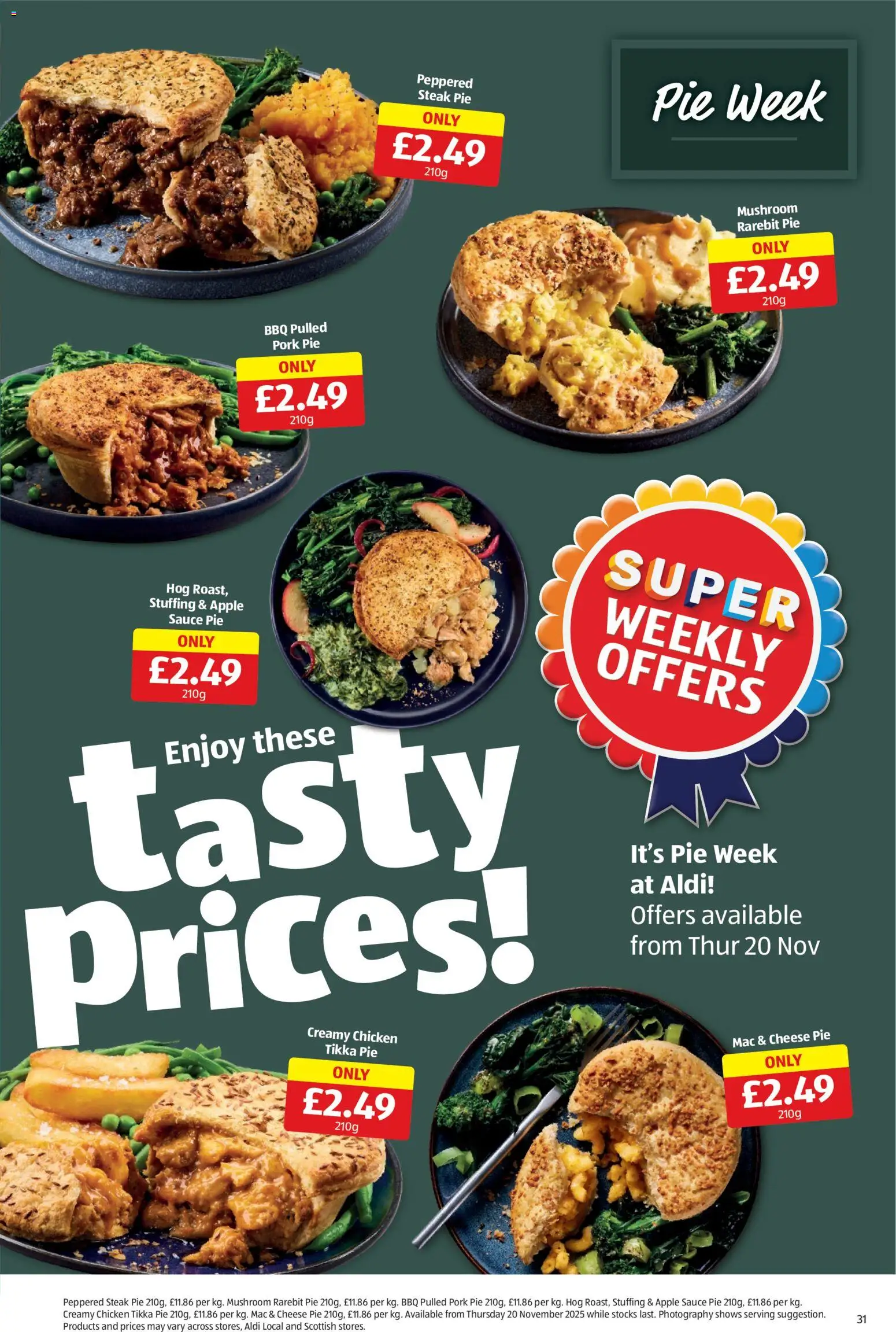 {H1} | Page: 31 | Products: Pie, Cheese, Apple, Pork