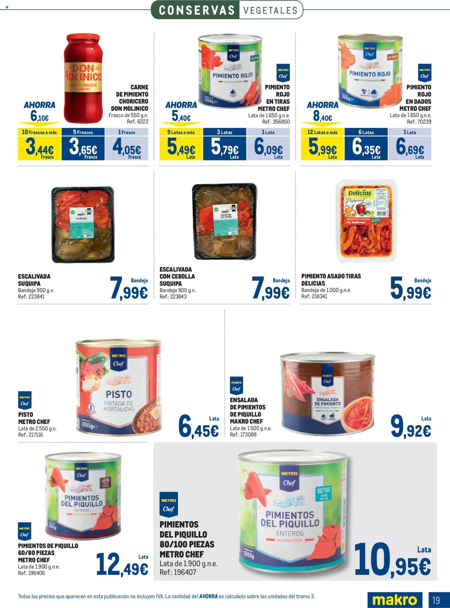 Makro - Especial Despensa Levante │ válido desde el 02.02.2026 | Página: 19 | Productos: Κάδος απορρυμάτων, Ensalada, Παγωμένο τσάι, Bandeja