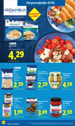 Zelene masline s košticama, 600g (ocijeđene mase), 1 kg = 7.65 - Pregled kataloga iz trgovine Lidl, vrijedi od 27.10.2025 | Stranica: 18