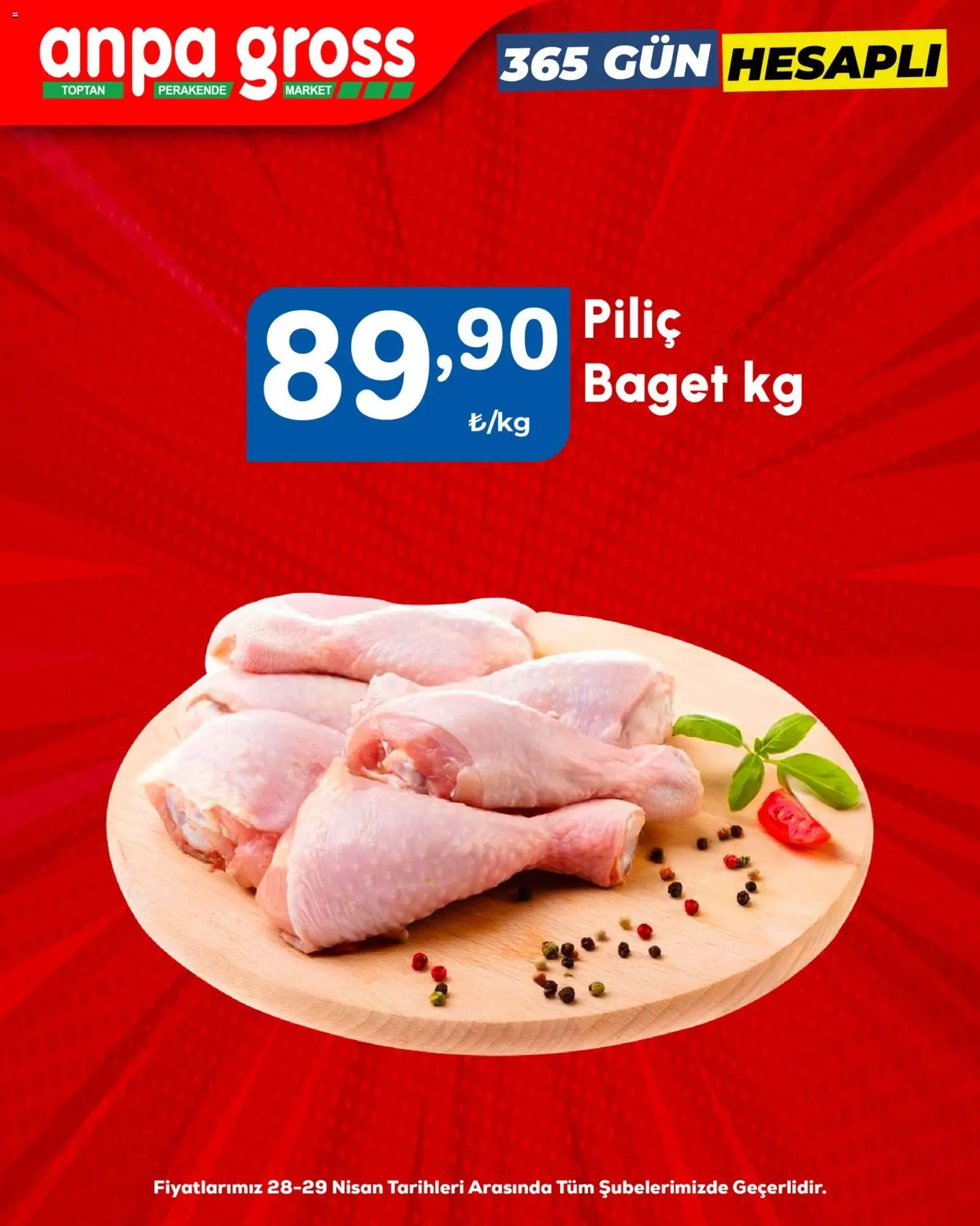 Anpa Gross - Piliç - 28.04.2026 tarihinden itibaren geçerlidir | Sayfa: 1 | Ürünler: Piliç