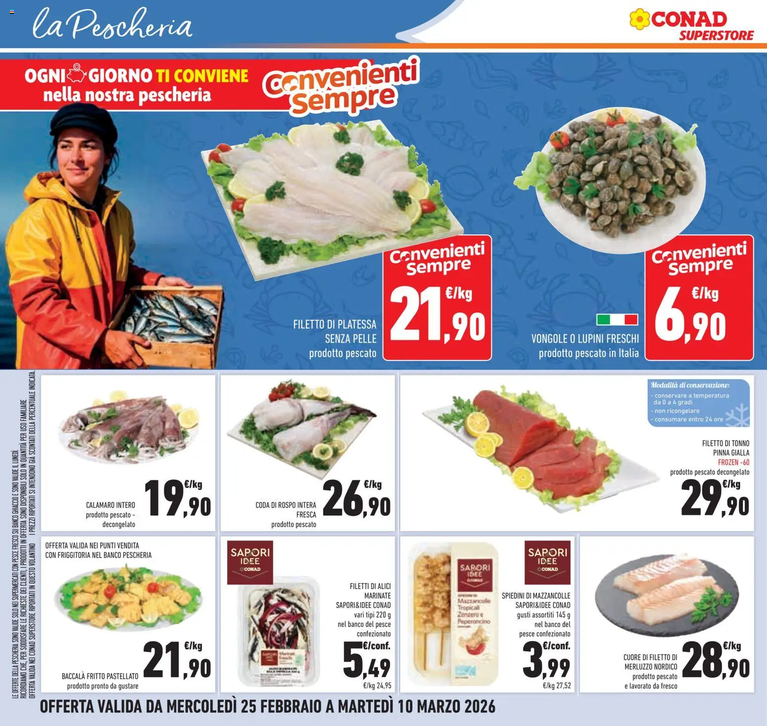 Volantino Conad del 25.02.2026 | Pagina: 18 | Prodotti: Lupini, Pesce, Tonno, Spiedini