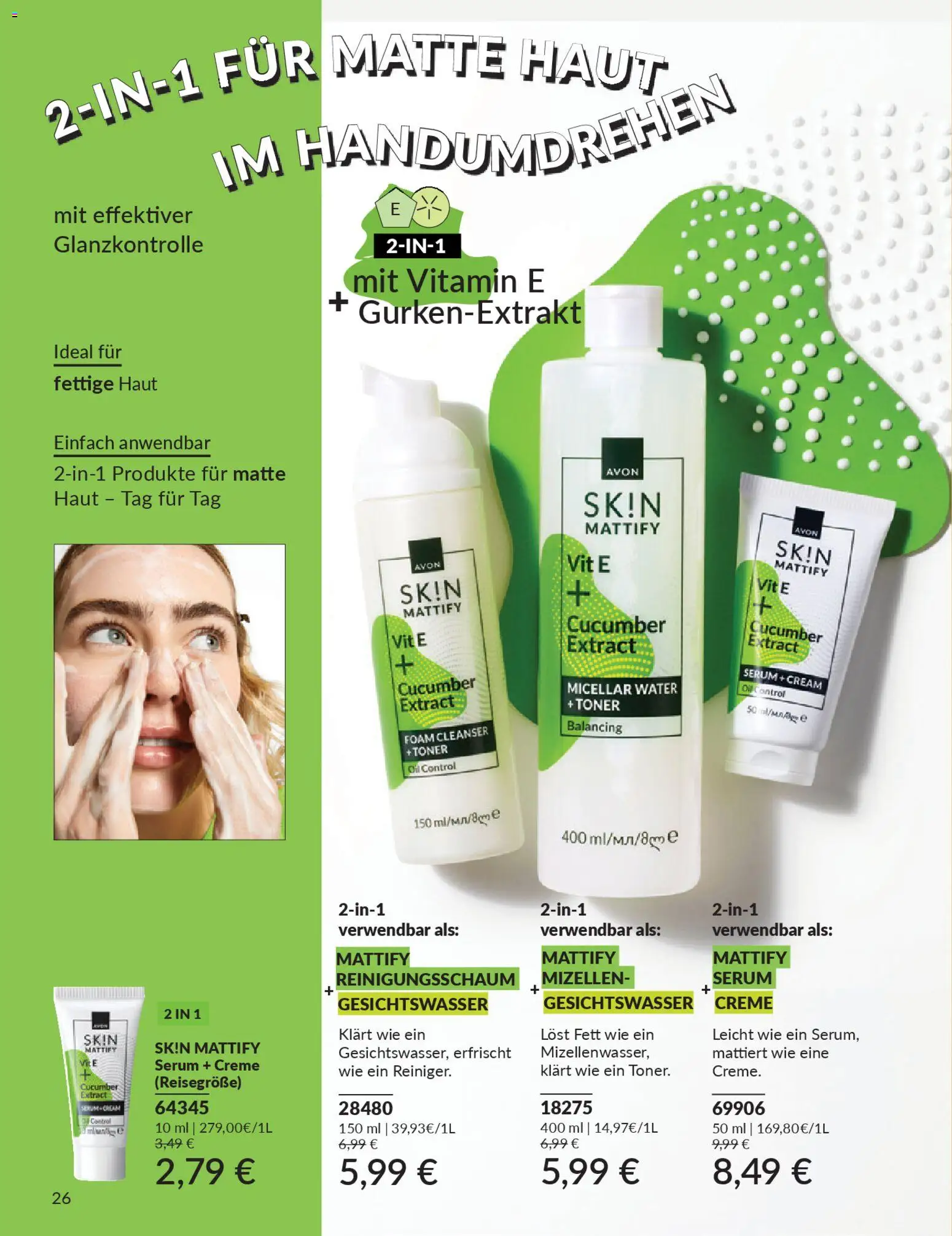 AVON Katalog Januar 2026 – gültig ab 01.01.2026 | Seite: 28 | Produkte: Toner, Creme, Serum