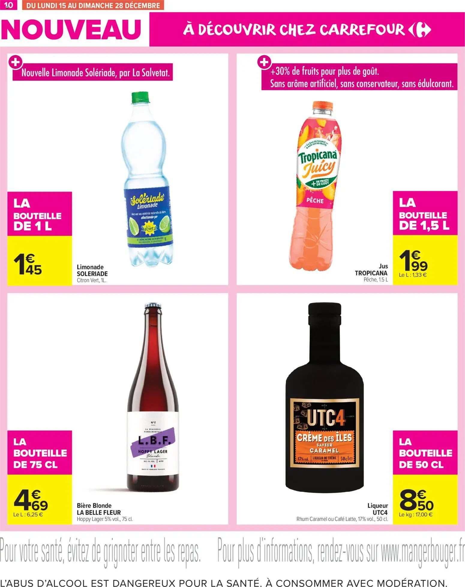 {H1} | Page: 10 | Produits: Pêche, Liqueur, Bière, Crème