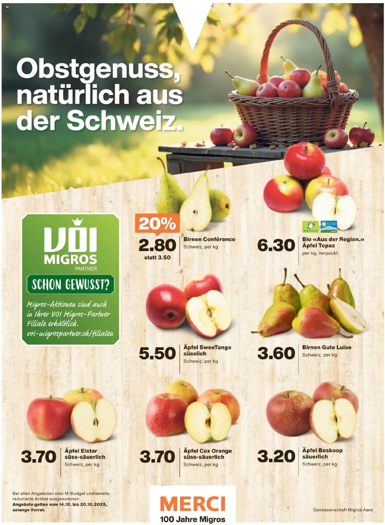 Migros Magazin – gültig ab 13.10.2025 | Seite: 36 | Produkte: Äpfel, Apple