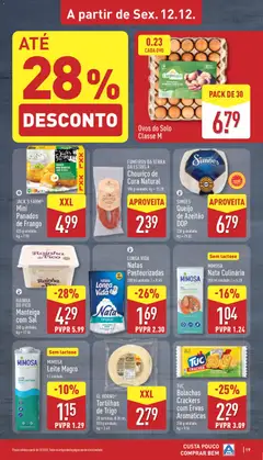 Pré-visualização Aldi folheto válido de 08.12.2025 | Página: 19 | Produtos: Queijo, Ovos, Nata, Natas