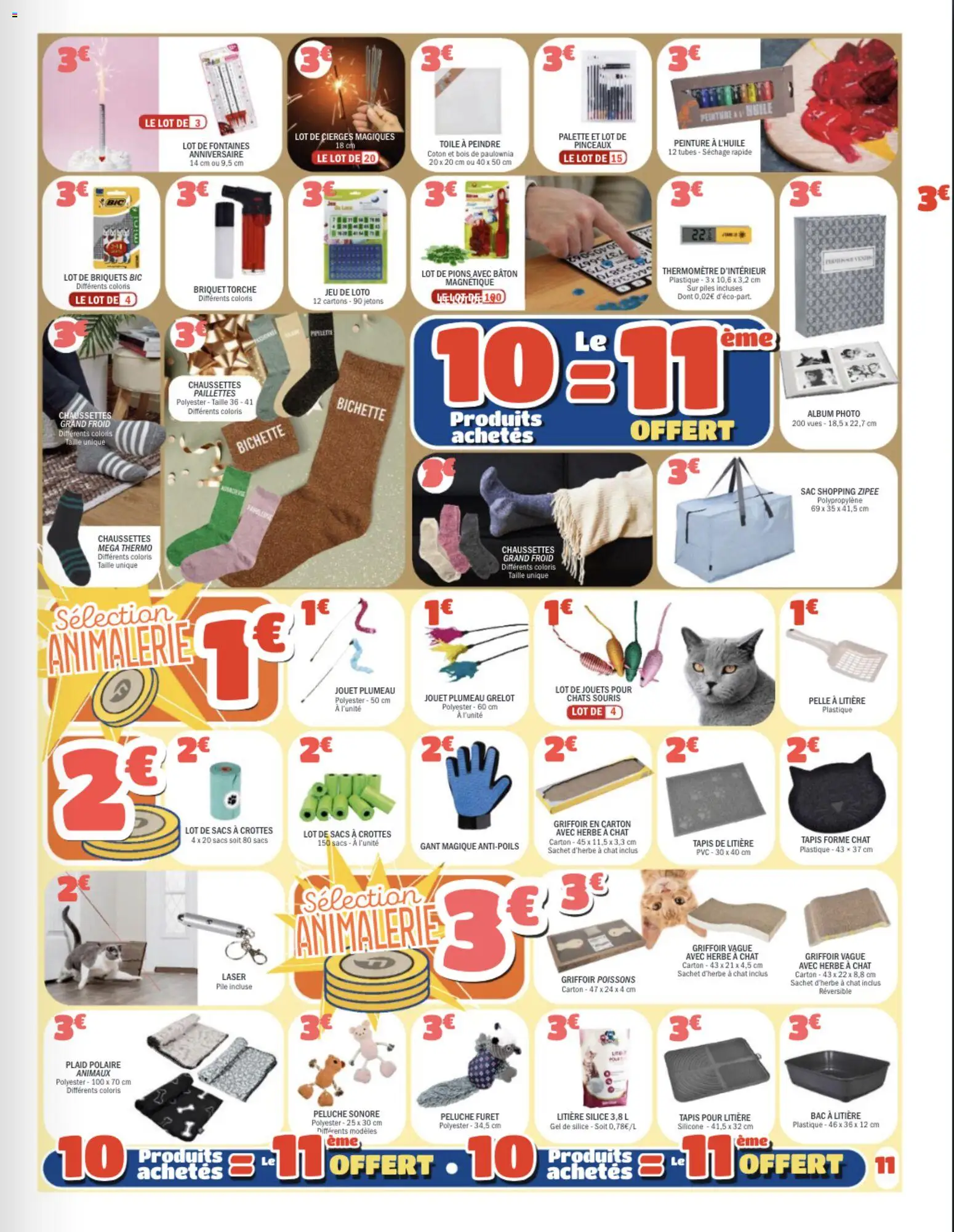 {H1} | Page: 11 | Produits: Souris, Sac, Jouets, Huile