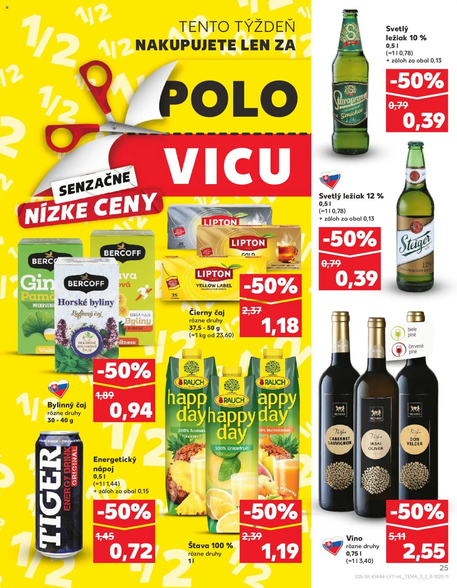 Nové Kaufland akcie – leták je platný od 30.10.2025 | Strana: 25 | Produkty: Čaj, Staropramen, Grapefruit, Energetický nápoj