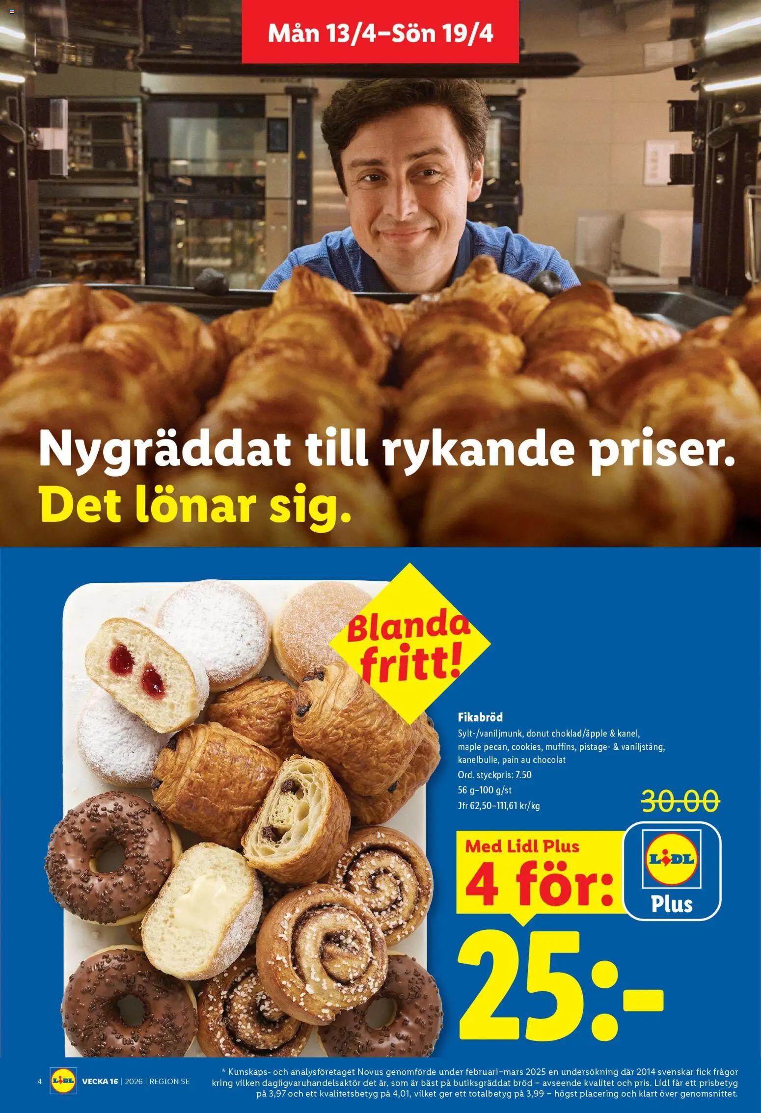 Lidl reklamblad aktuell från 13.04.2026 | Sida: 4 | Produkter: Bröd