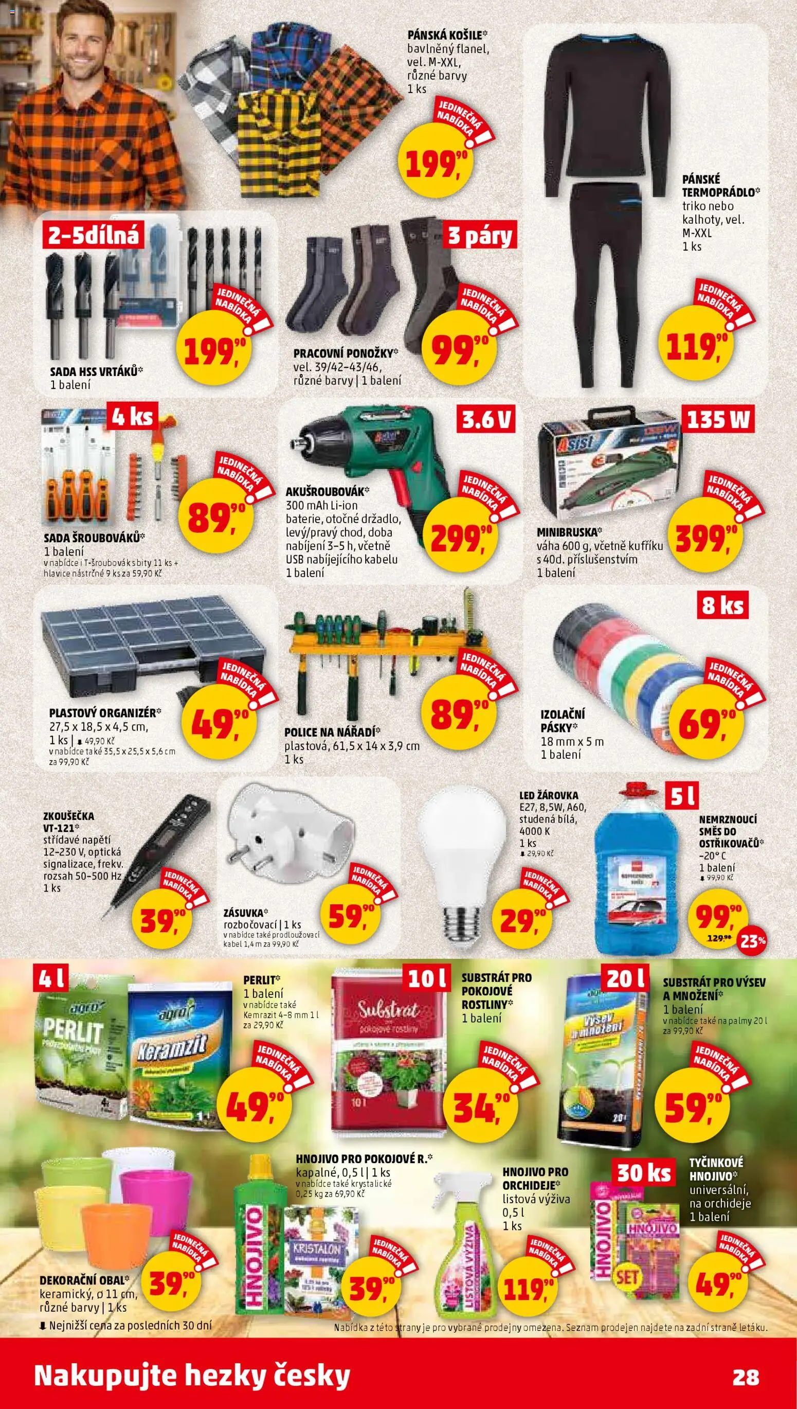 Penny Market leták - Čtvrtečník od 15.01.2026 | Strana: 28 | Produkty: Substrát, USB, Hnojivo, Barvy