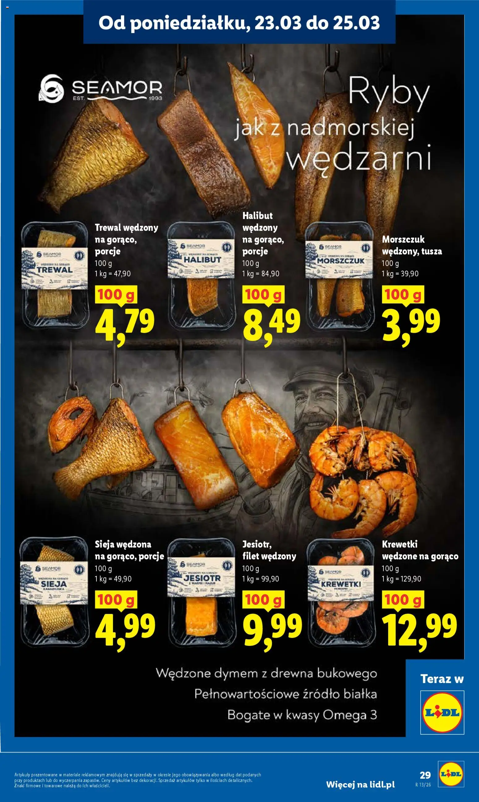 Lidl Polsko leták od 23.03.2026 | Strana: 29 | Produkty: Ryby, Omega, Halibut, Filet
