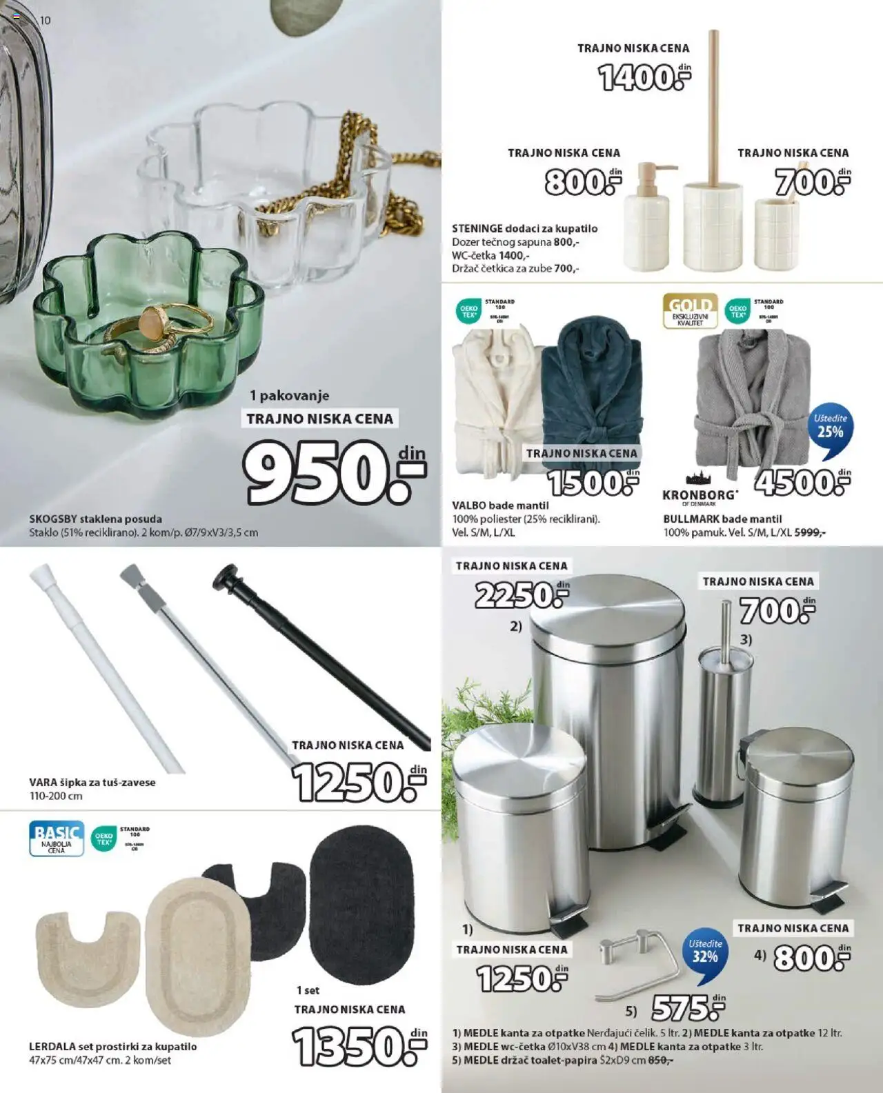 Jysk katalog - važi od 13.08.2025 | Strana: 10 | Proizvode: Kupatilo, Pakovanje, Bade mantil, Četkica za zube