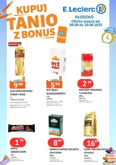 E.Leclerc Gazetka - Kłodzko od 09.09.2025 | Strona: 7 | Produkty: Karta, Wafle, Olej, Kawa