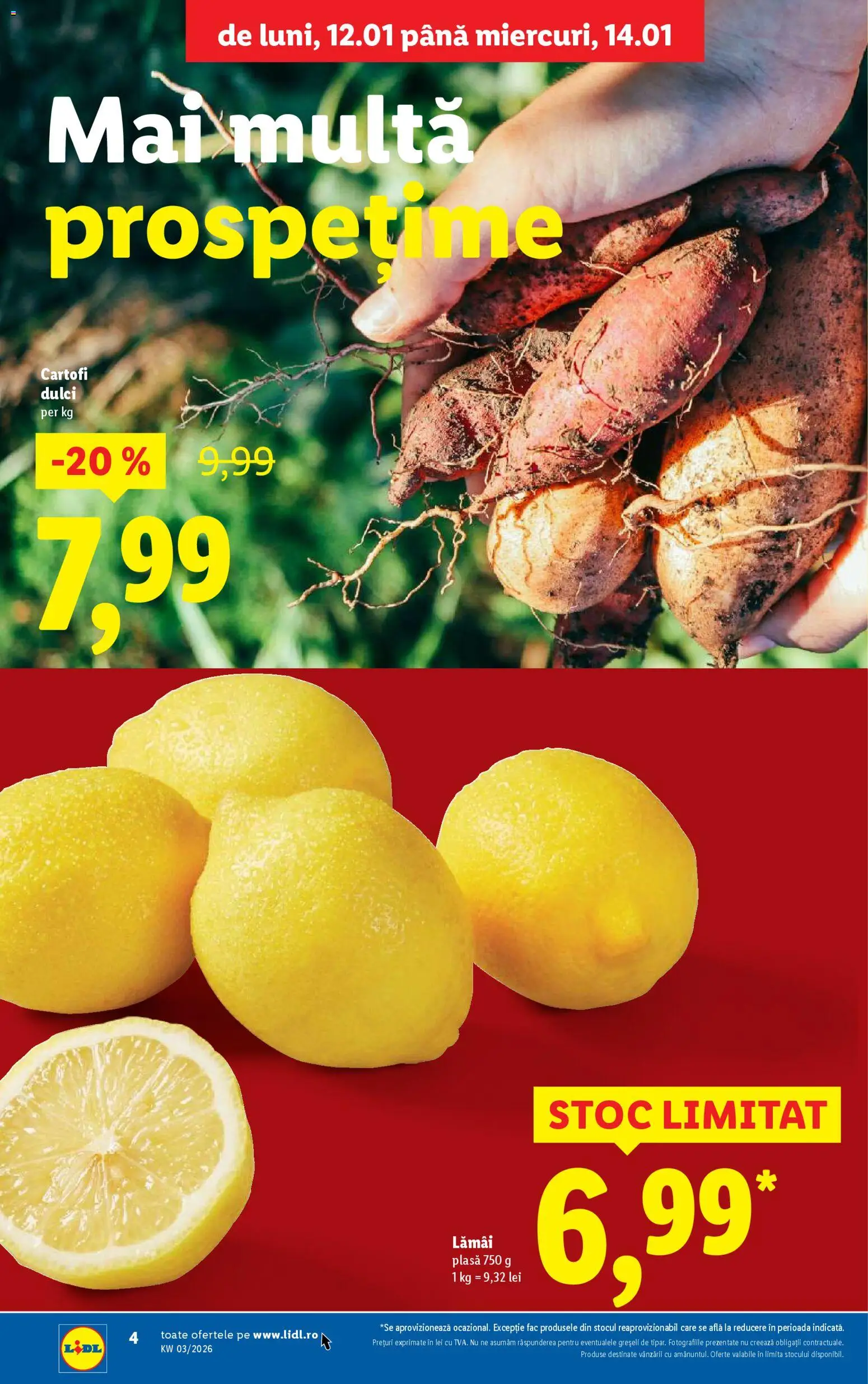 Noul catalog Lidl – valabil de la 12.01.2026 | Pagină: 4 | Produse: Taneli organik hardal, Cartofi