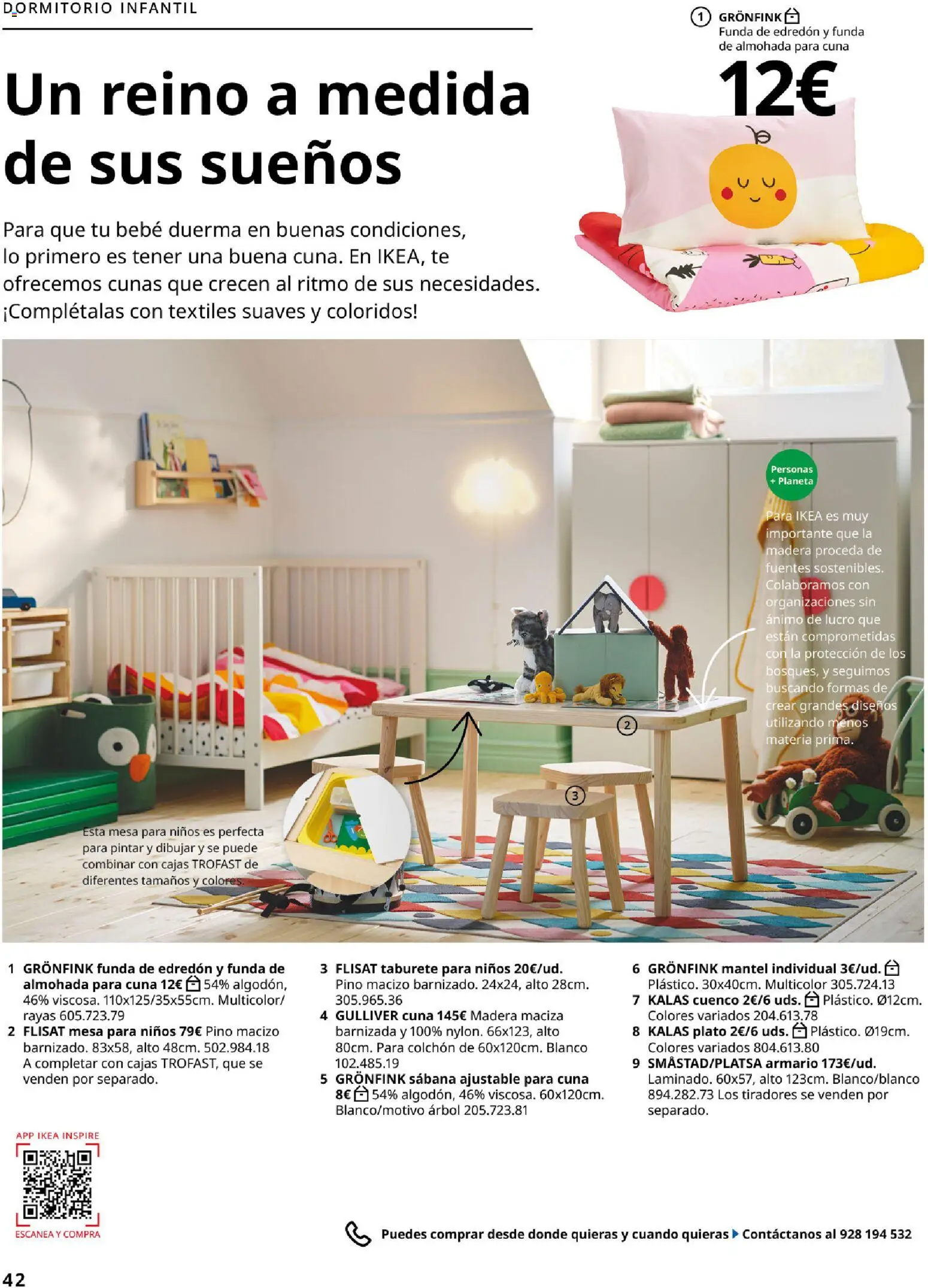 Catálogo IKEA Dormitorios │ válido desde el 01.02.2026 | Página: 42 | Productos: Té, Funda, Almohada, Cuna