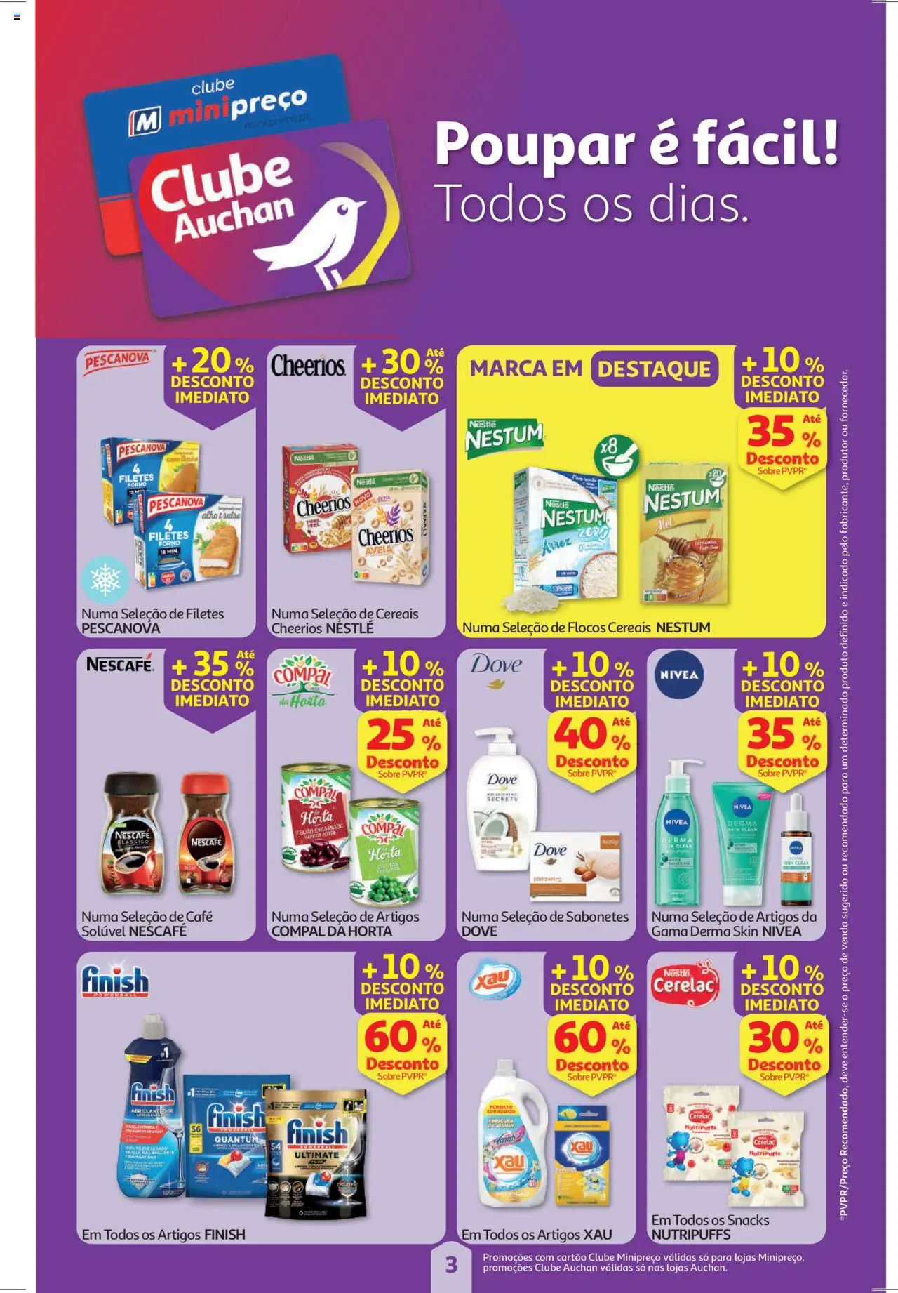 Minipreço folheto │ válido de 21.08.2025 | Página: 3 | Produtos: Aveia, Forno, Nestlé, Flocos